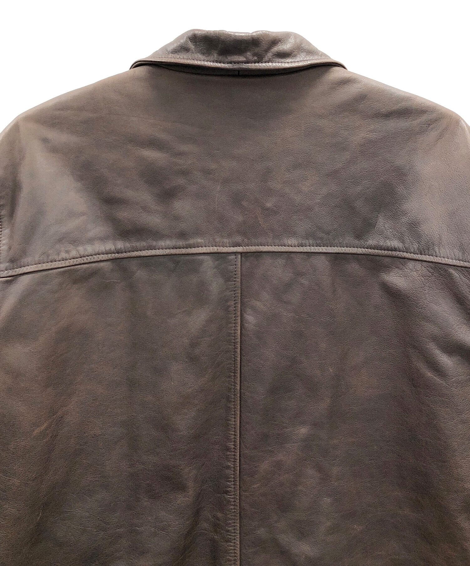 中古・古着通販】GAP (ギャップ) レザーコート ブラウン サイズ:XL