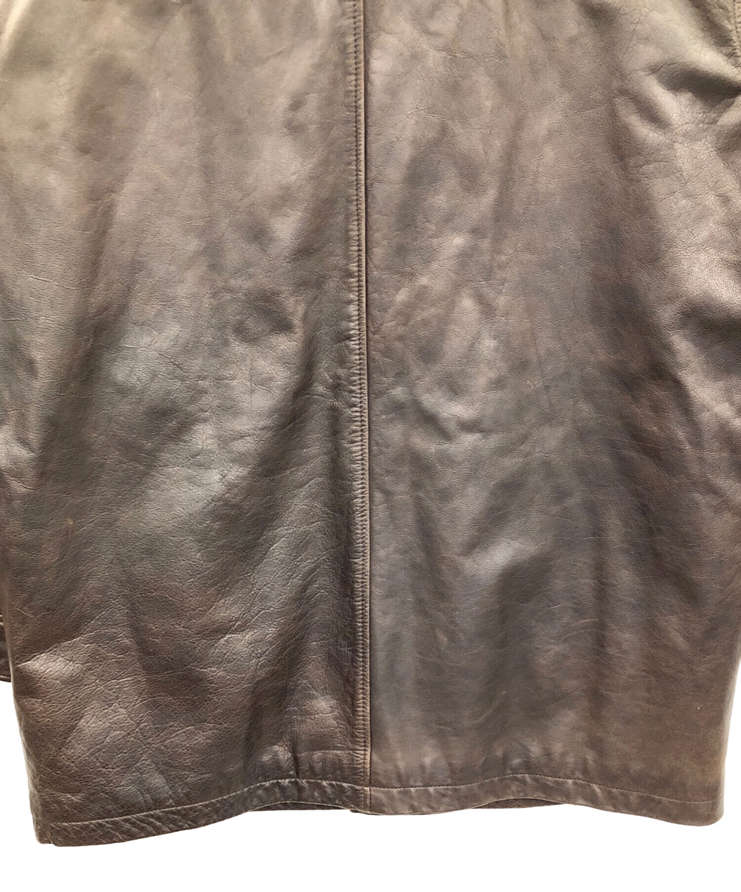 中古・古着通販】GAP (ギャップ) レザーコート ブラウン サイズ:XL