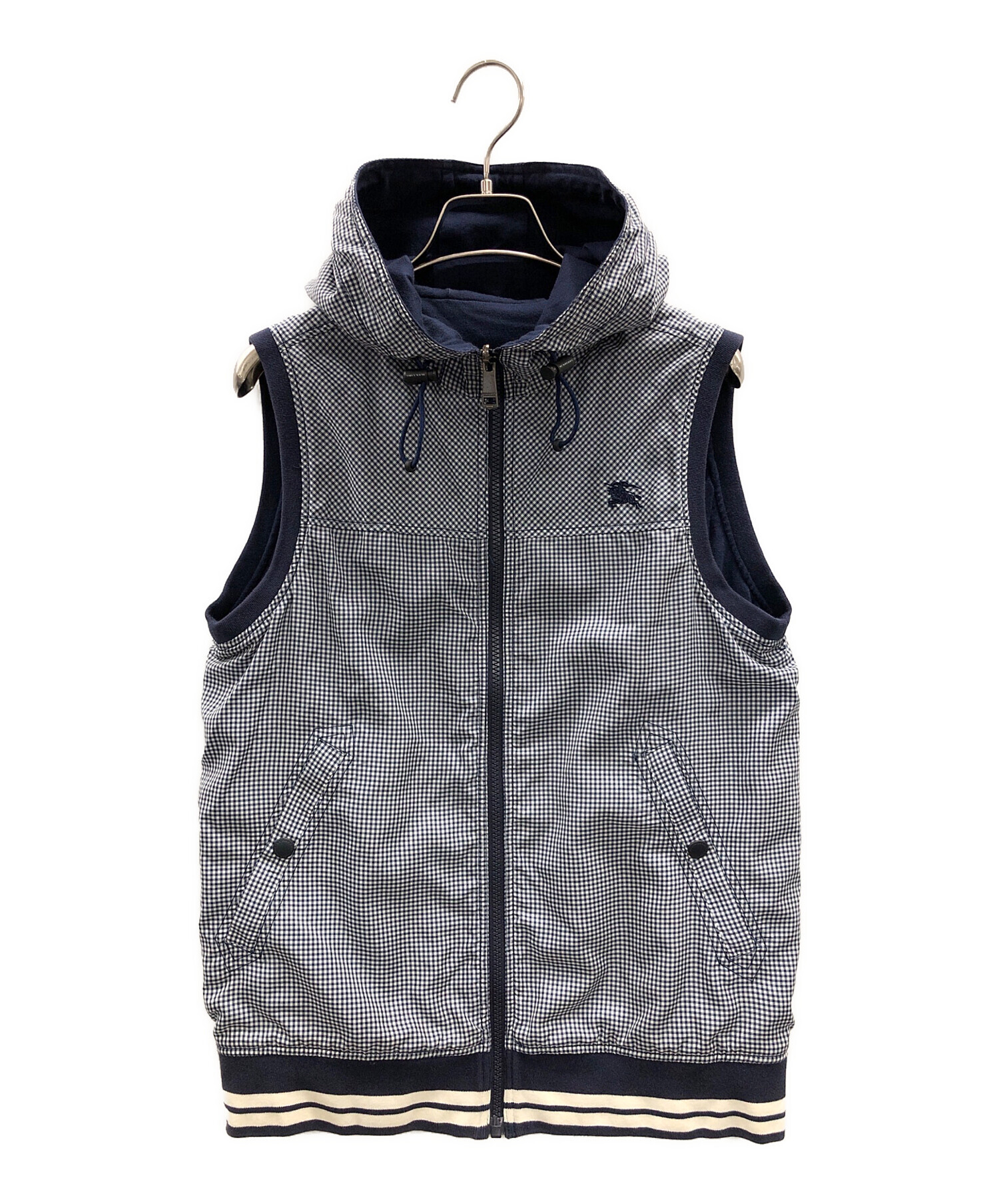 バーバリー ブラックレーベル リバーシブル ジップ ベスト size:2
