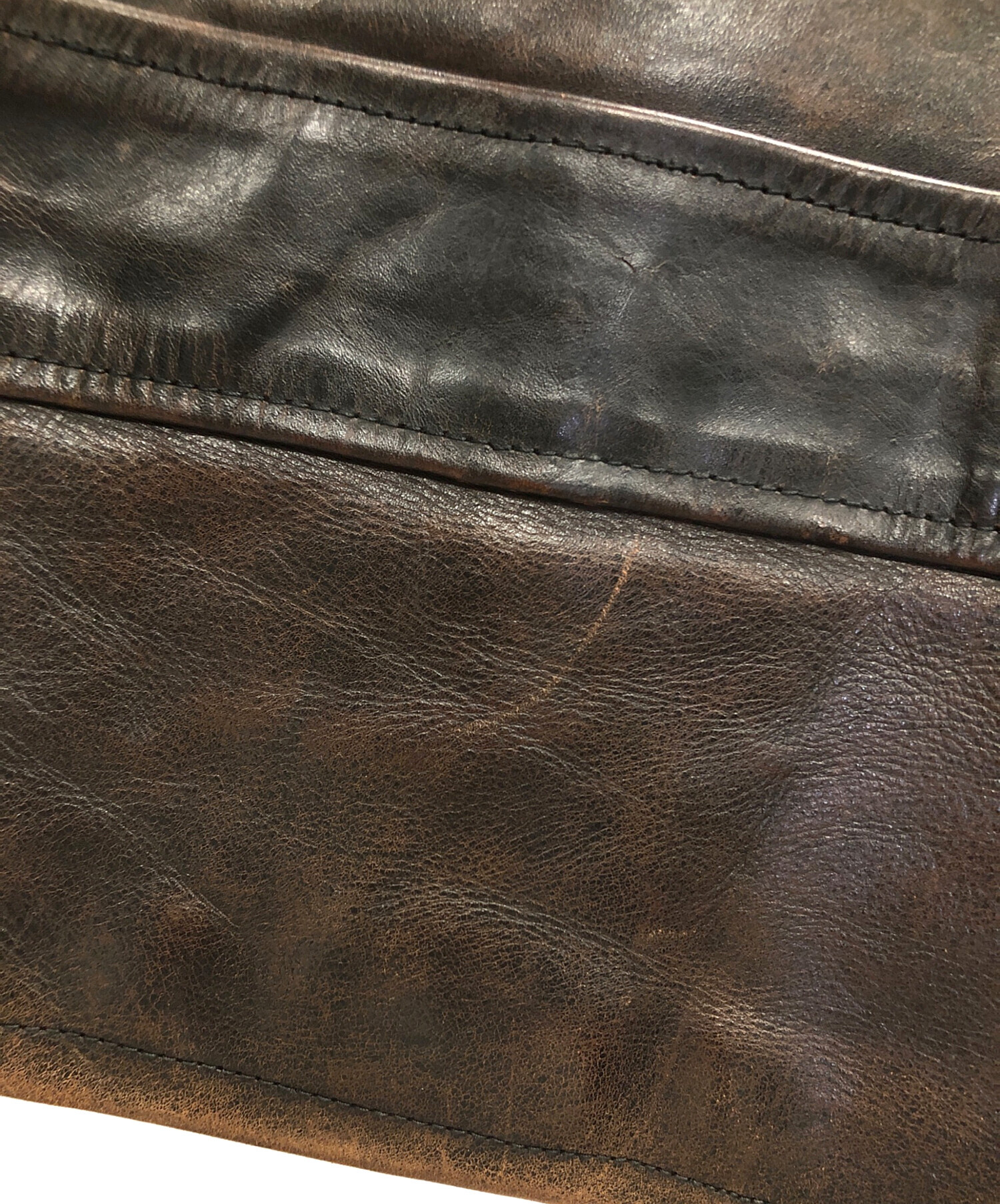 中古・古着通販】RRL (ダブルアールエル) レザージャケット ブラウン