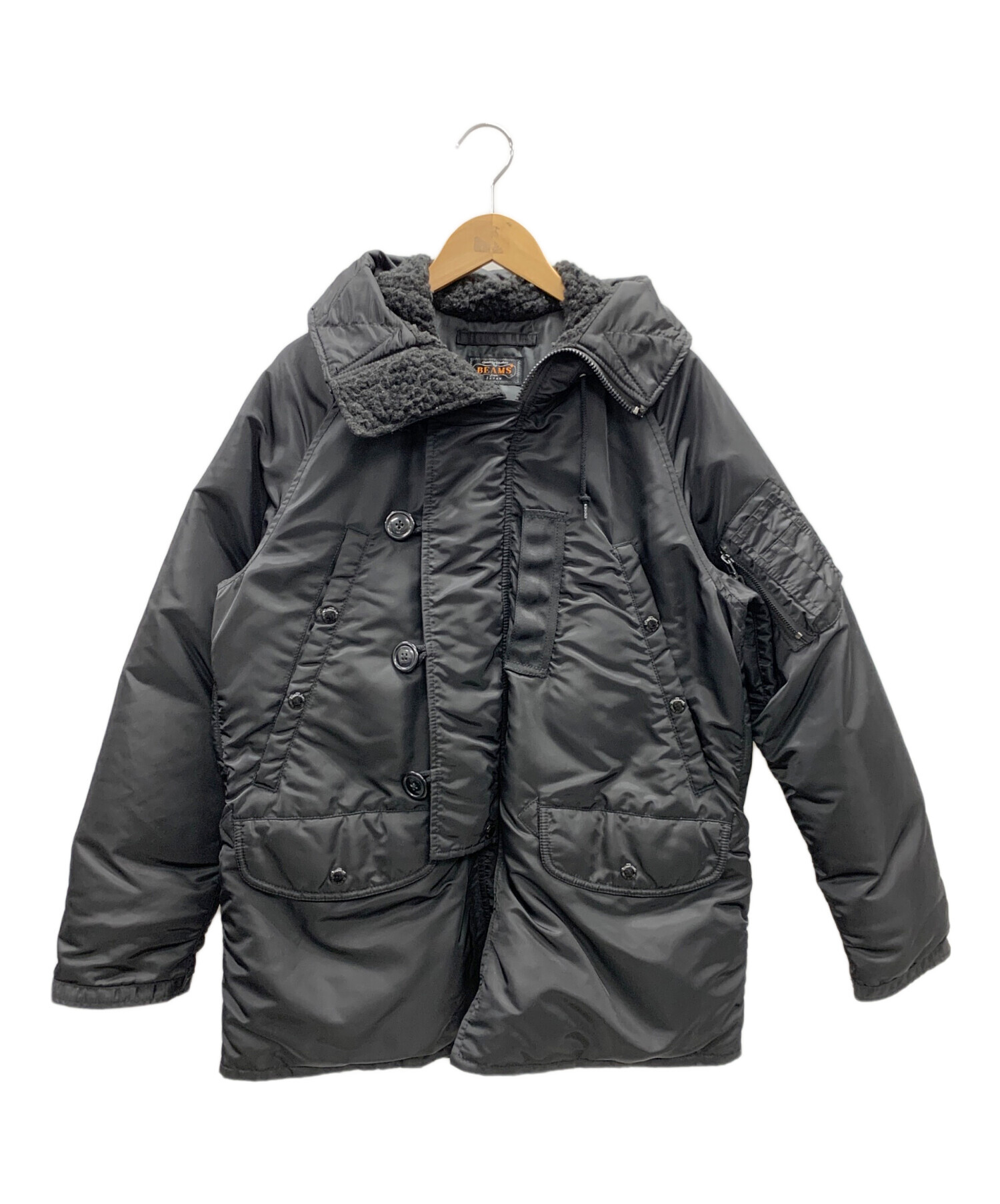中古・古着通販】BEAMS (ビームス) ダウンジャケット ブラック サイズ 