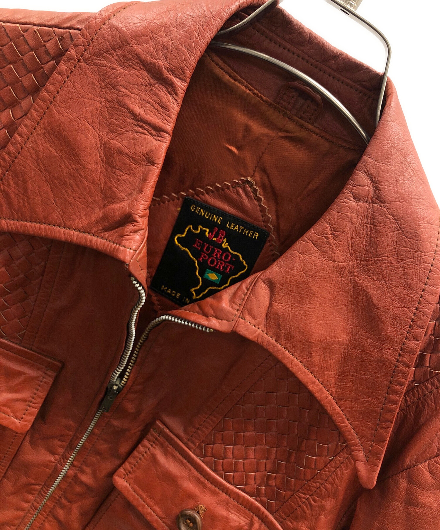 HORN WORKS レッド ダブルライダースジャケット WhetBlu 赤 レザー