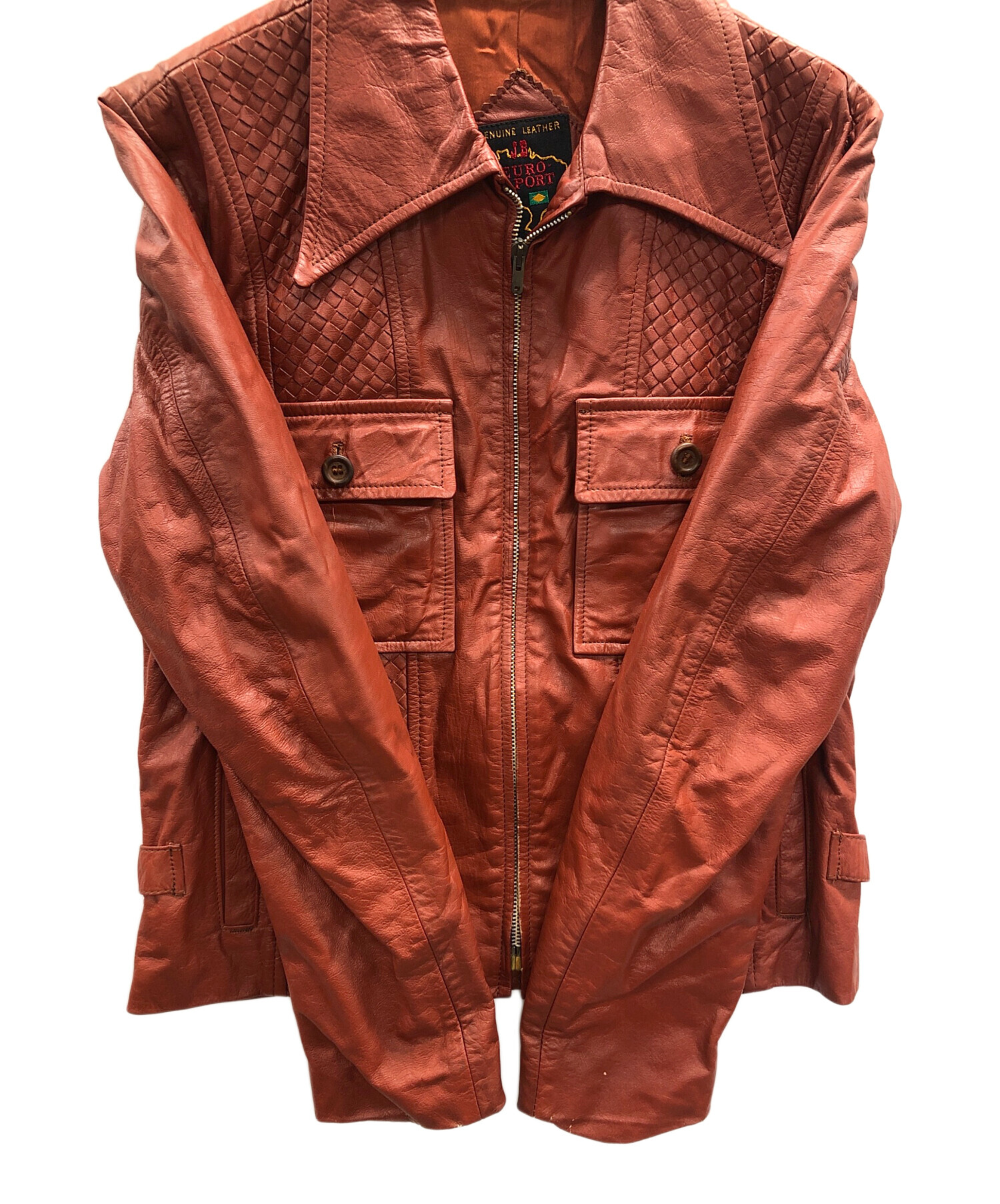 【ユーロ古着】レザージャケット 短丈 リアルレザー ポルトガル製 90s WILSONS LEATHER M.JULIAN 短丈 レザー ジャケット 黒 L ショート