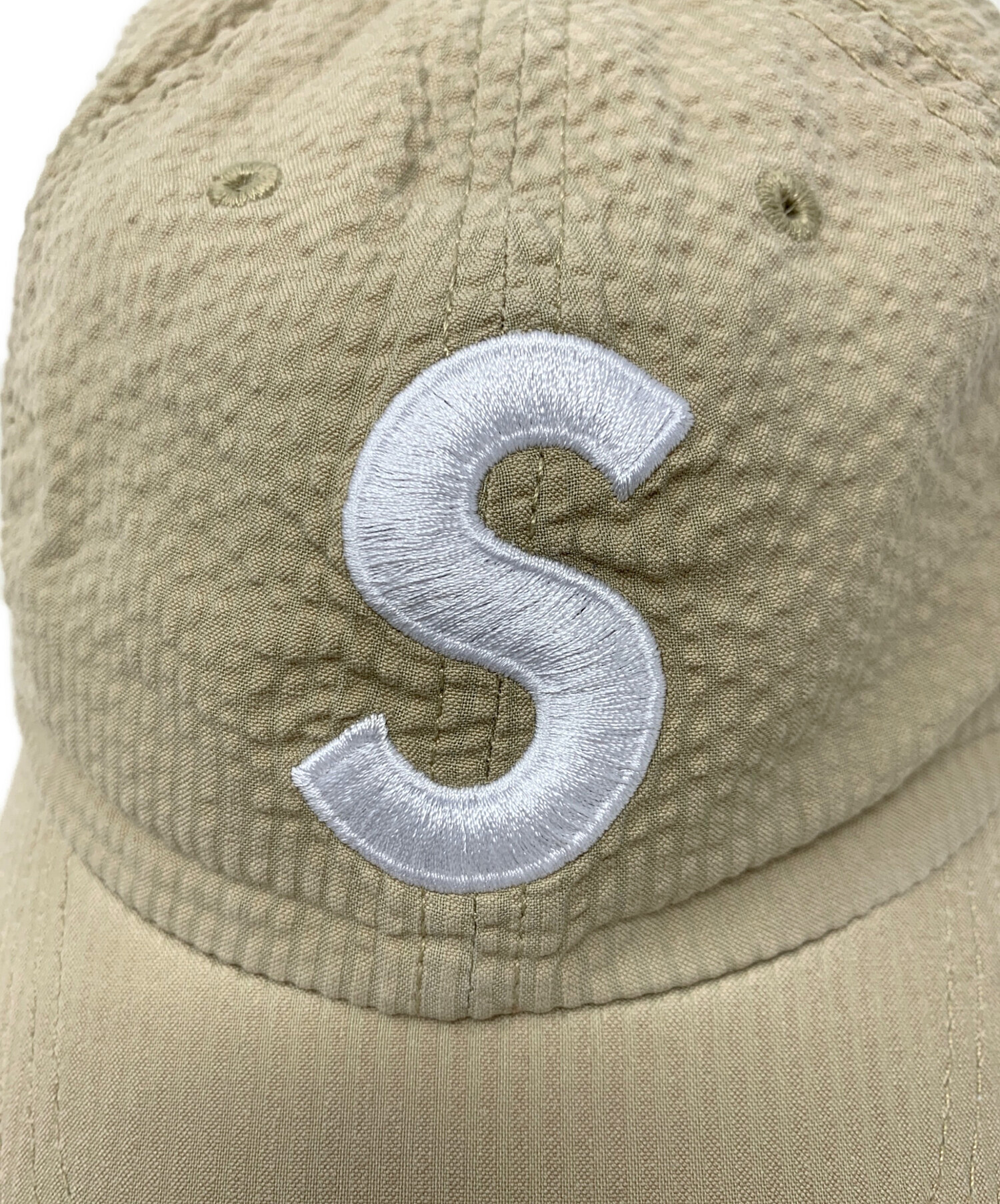 Supreme キャップ シアサッカー グラフチェック 中古・古着通販】SUPREME (シュプリーム) キャップ seersucker s logo