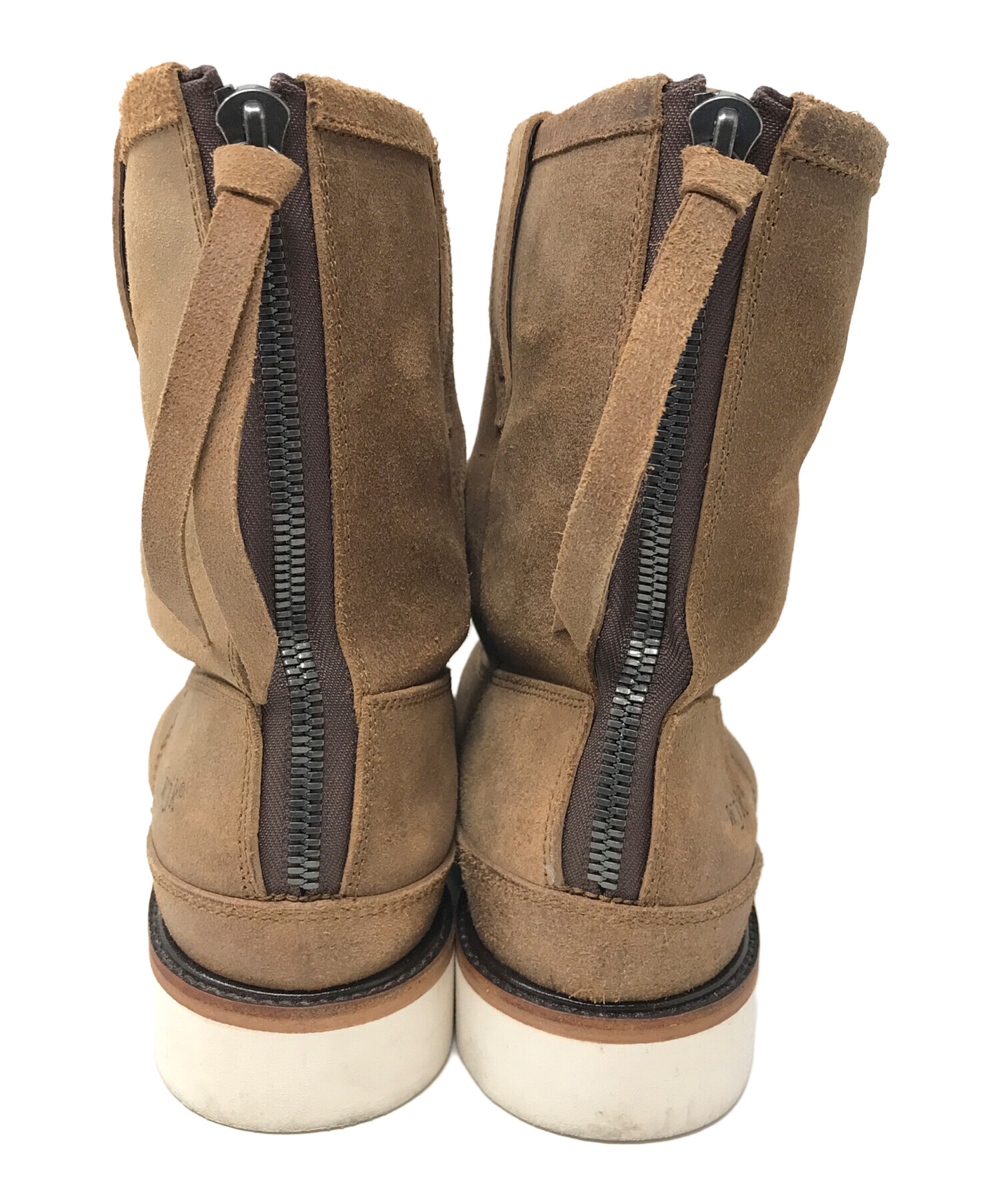 中古・古着通販】wjk (ダブルジェイケー) バックジップブーツ ブラウン