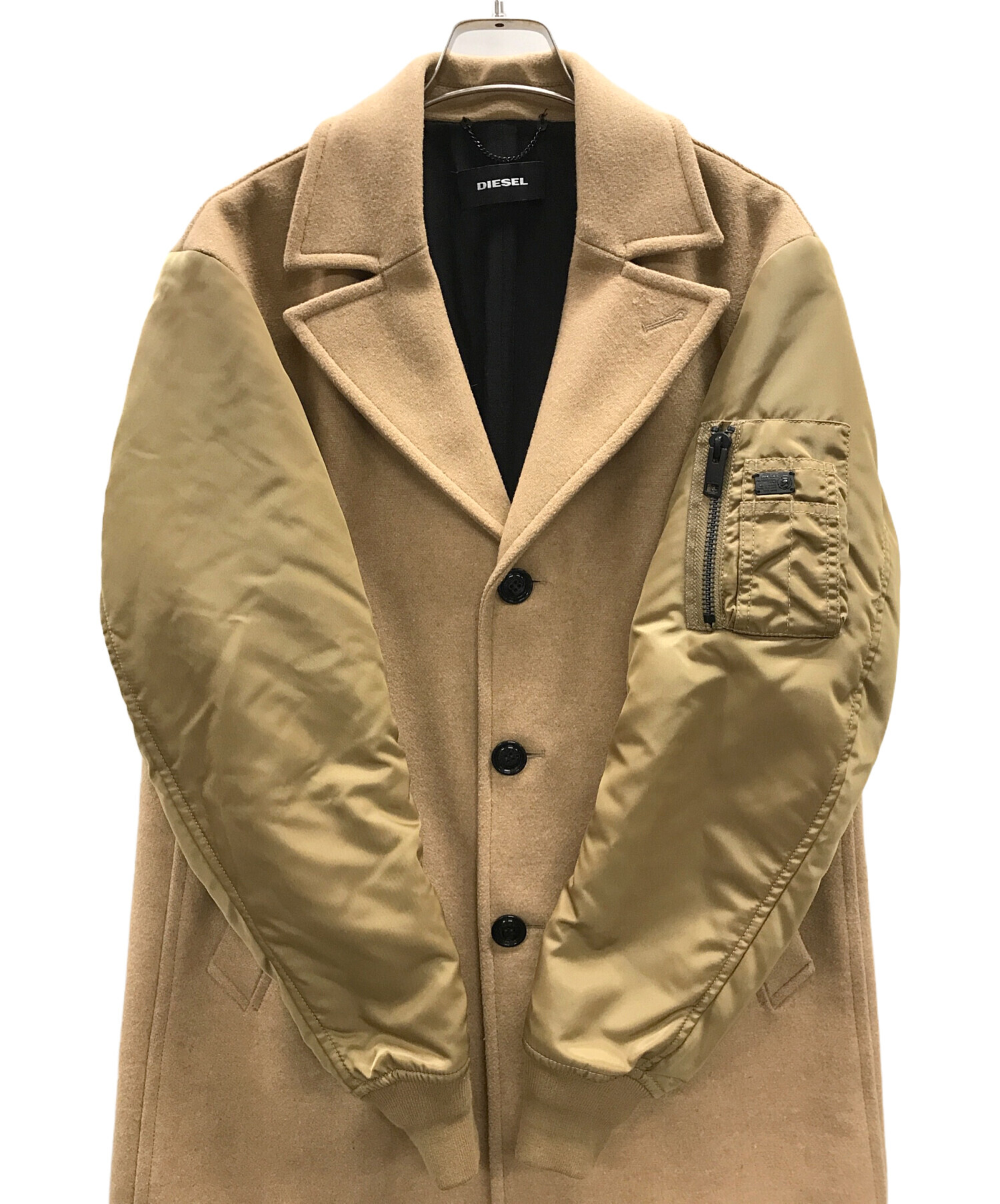 中古・古着通販】DIESEL (ディーゼル) チェスターコート W-CUSTOMIZ