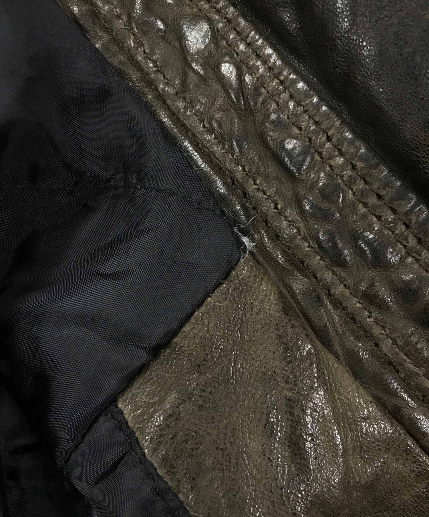 中古・古着通販】DIESEL (ディーゼル) シングルレザーライダース