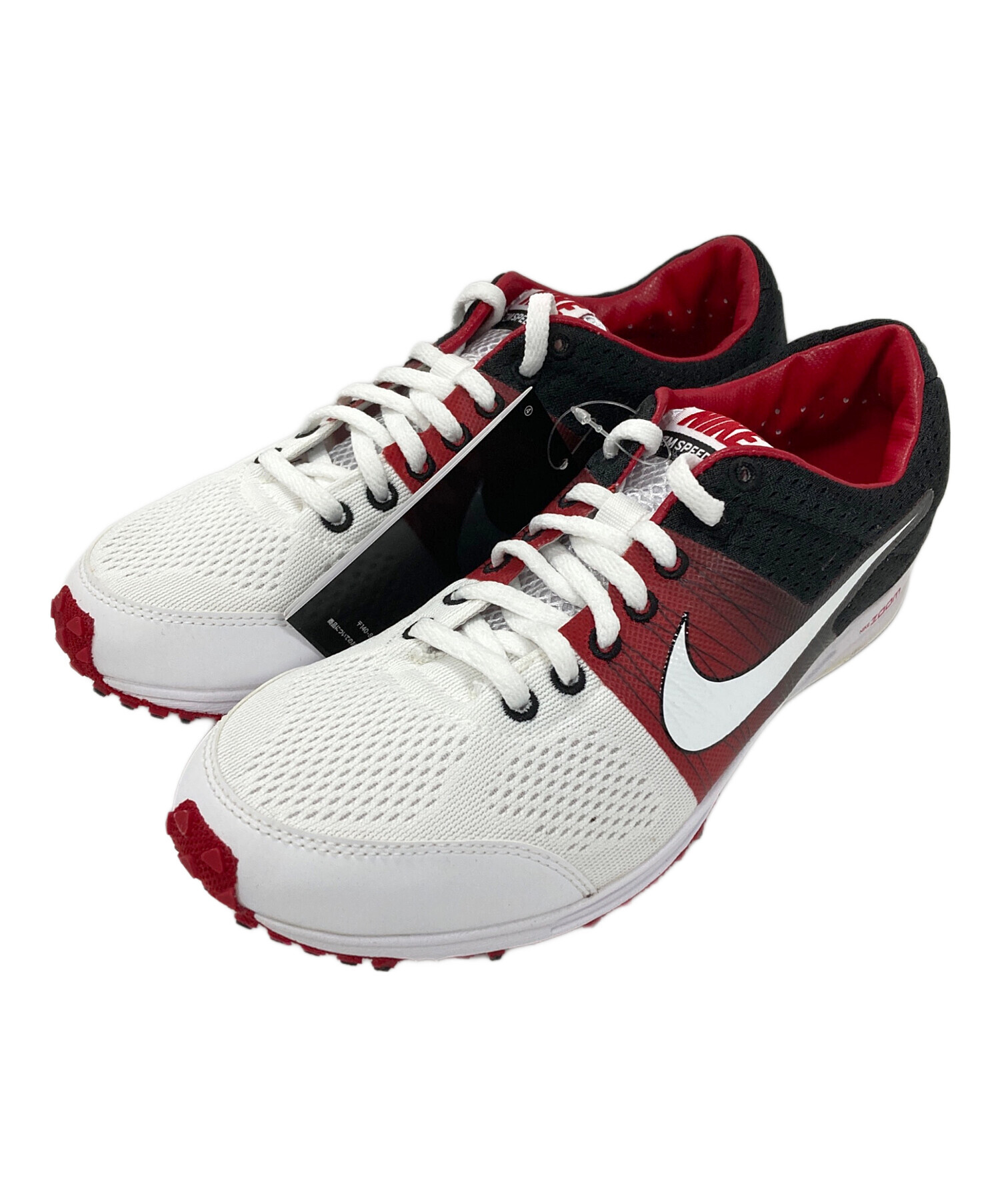 ブラック/ランニングホワイト/レッド 中古・古着通販】NIKE (ナイキ) ランニングシューズ レッド×ホワイト