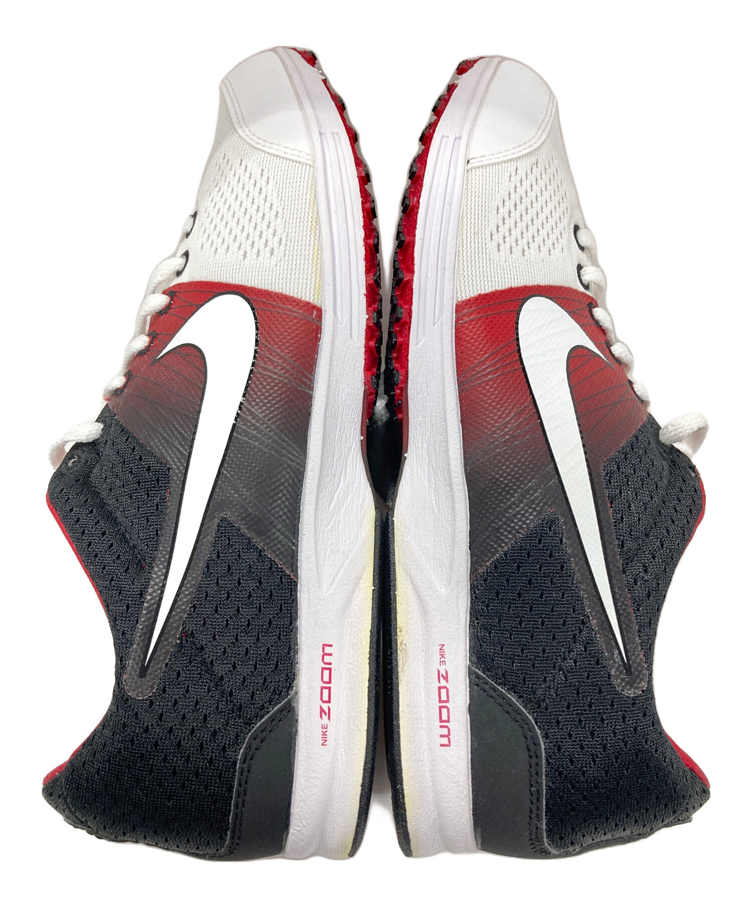  ブラック/ランニングホワイト/レッド 中古・古着通販】NIKE (ナイキ) ランニングシューズ レッド×ホワイト