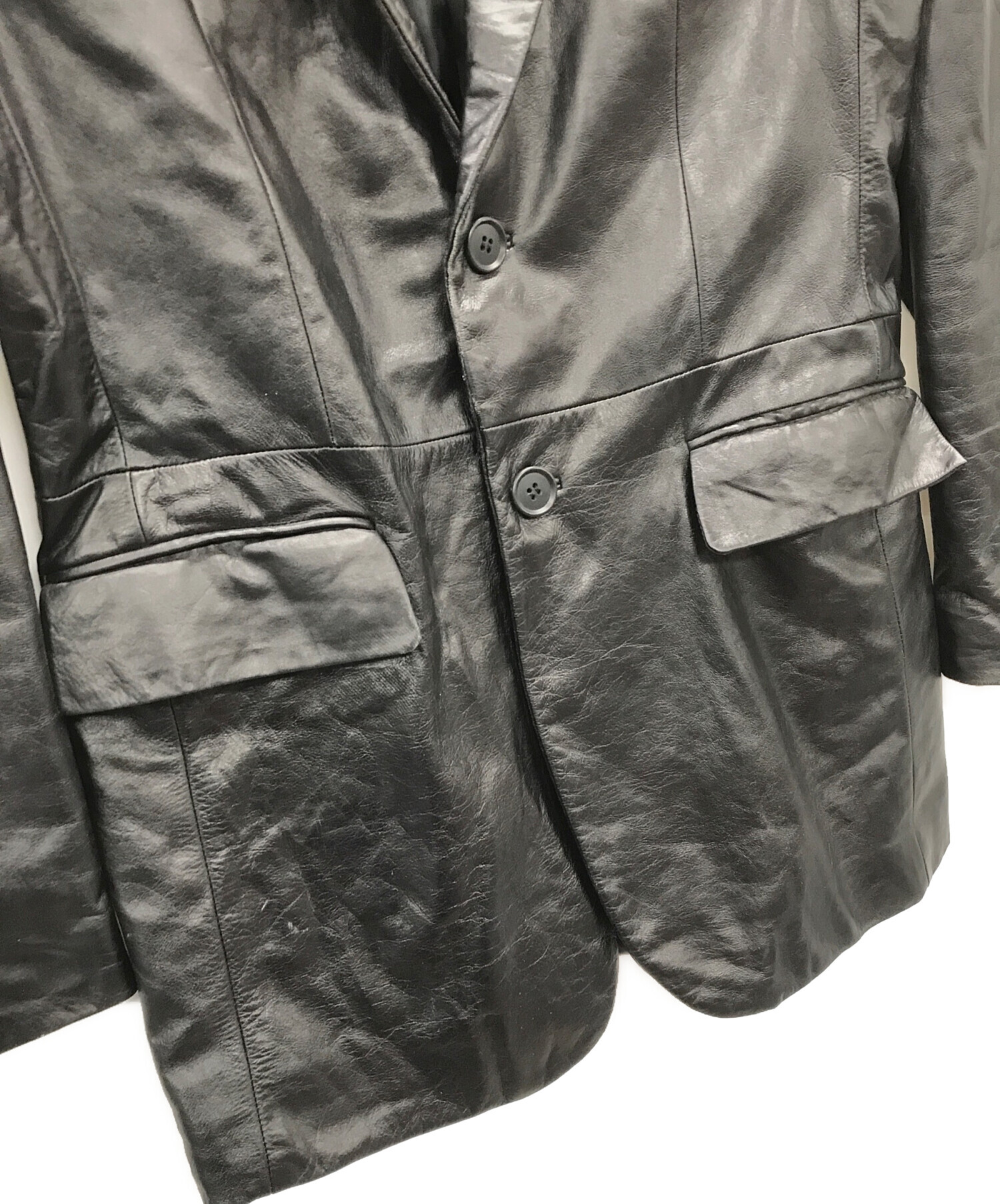 中古・古着通販】FICCE (フィッチェ) レザージャケット ブラック 