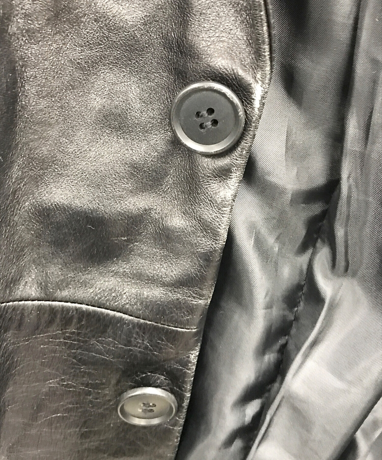 中古・古着通販】FICCE (フィッチェ) レザージャケット ブラック 
