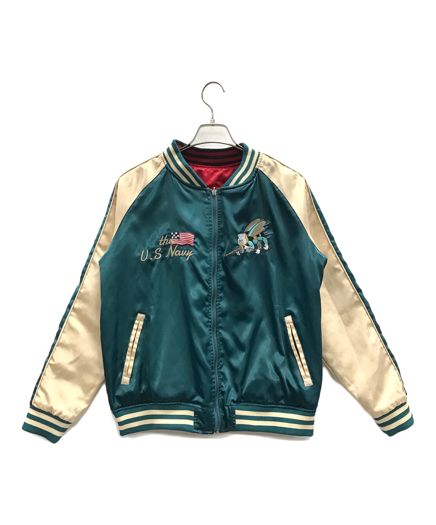 U.S. Navy スカジャン 新品・未使用 US．NAVY，リバーシブルスカジャン（新品）RK-1N= – L.A.BOY