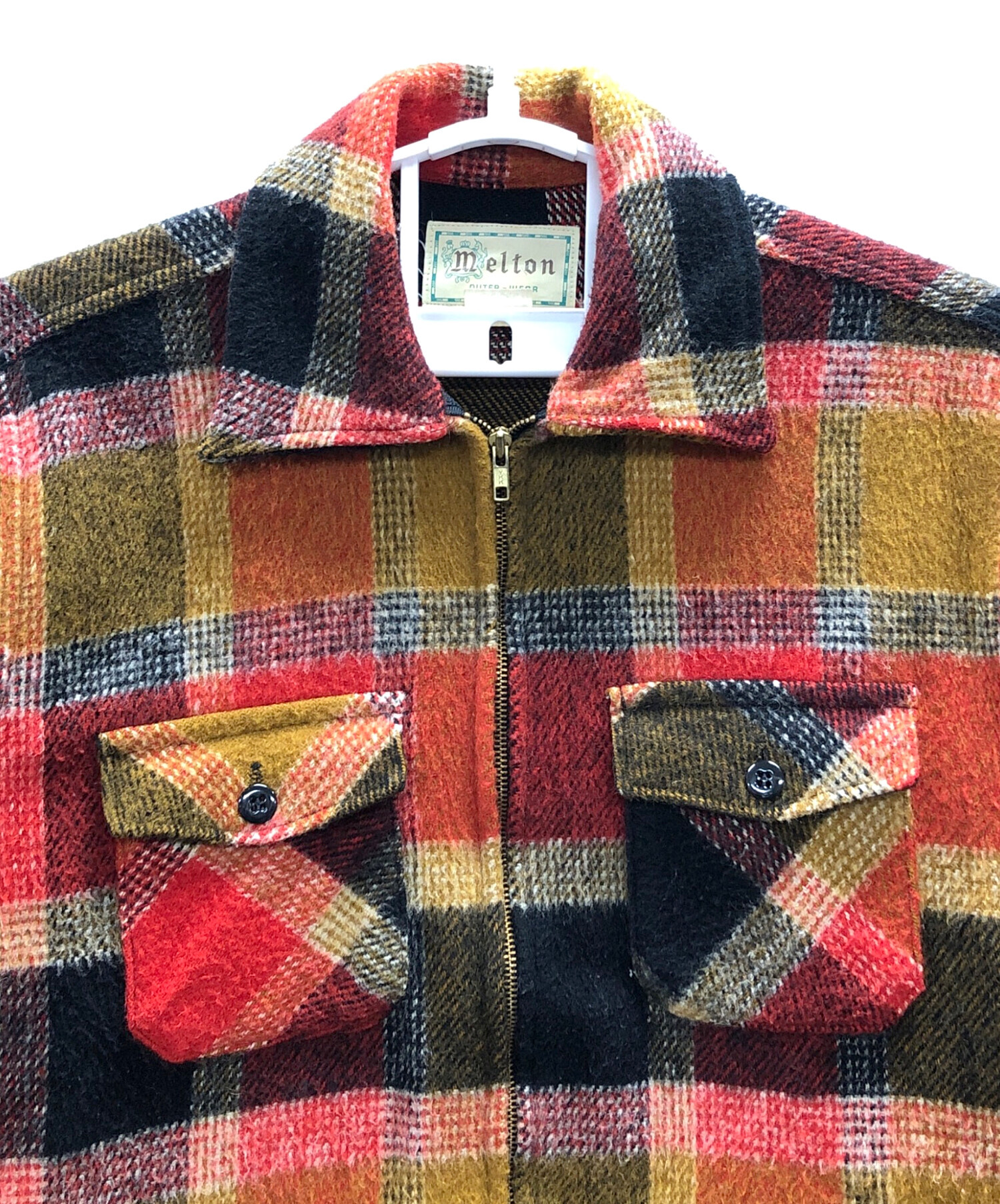 中古・古着通販】MELTON (メルトン) 70s ウールジャケット オレンジ系 