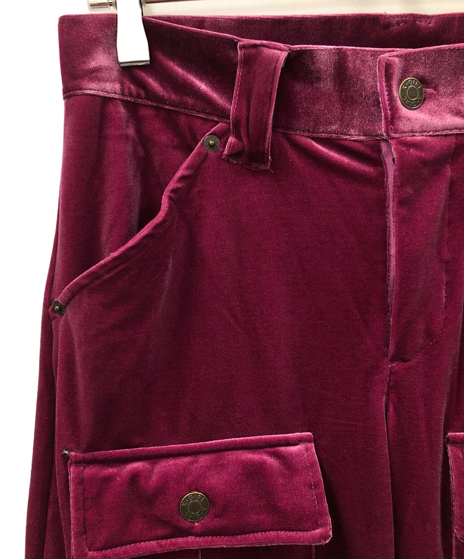 中古・古着通販】X-GIRL (エックスガール) VELOUR CARGO PANTS（ベロア 