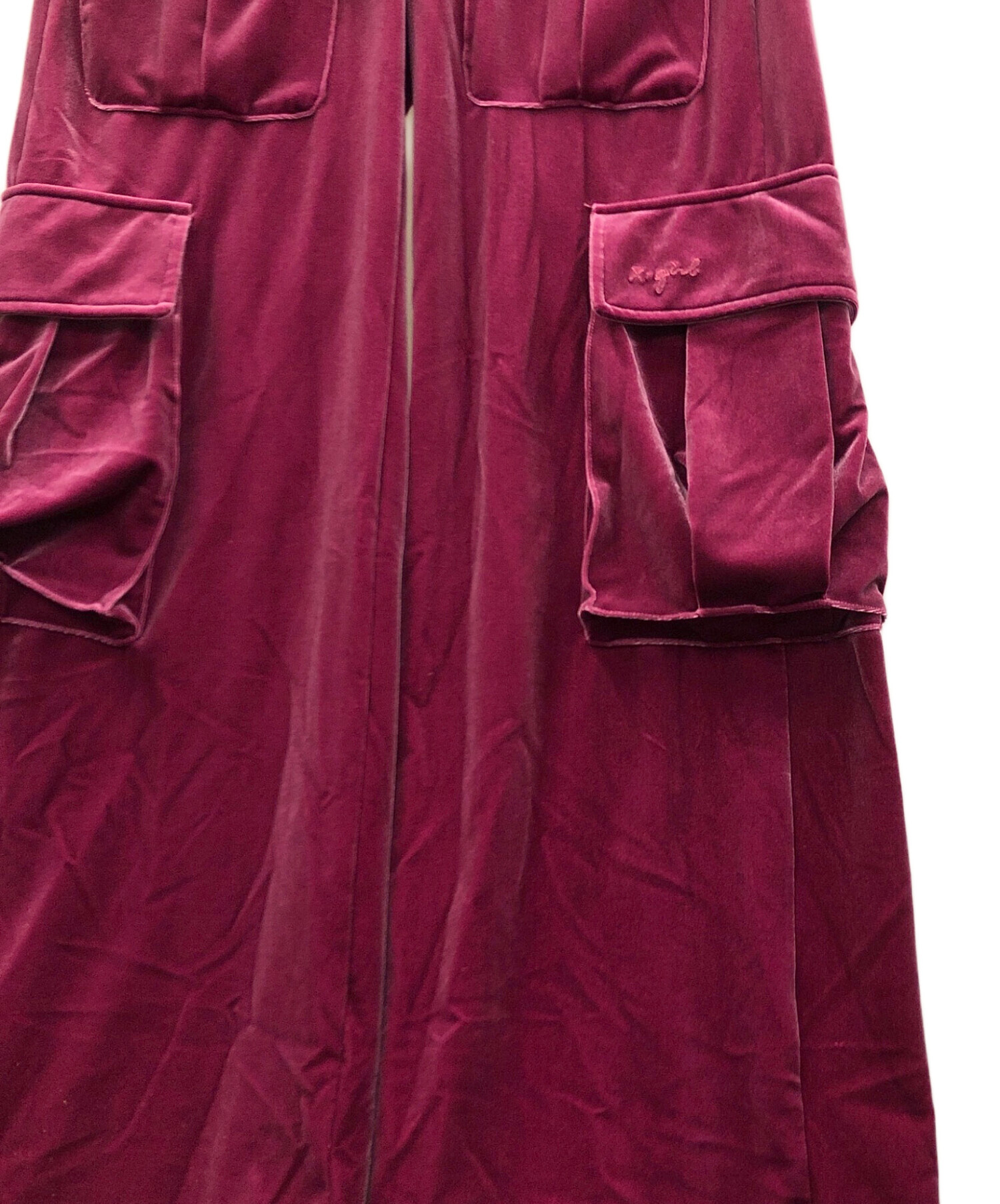 中古・古着通販】X-GIRL (エックスガール) VELOUR CARGO PANTS（ベロア 