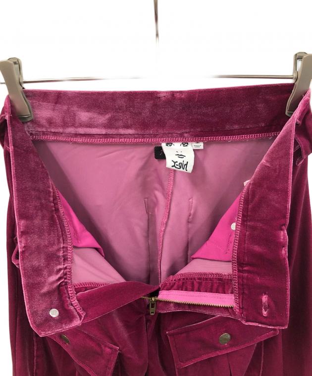 中古・古着通販】X-GIRL (エックスガール) VELOUR CARGO PANTS（ベロア 
