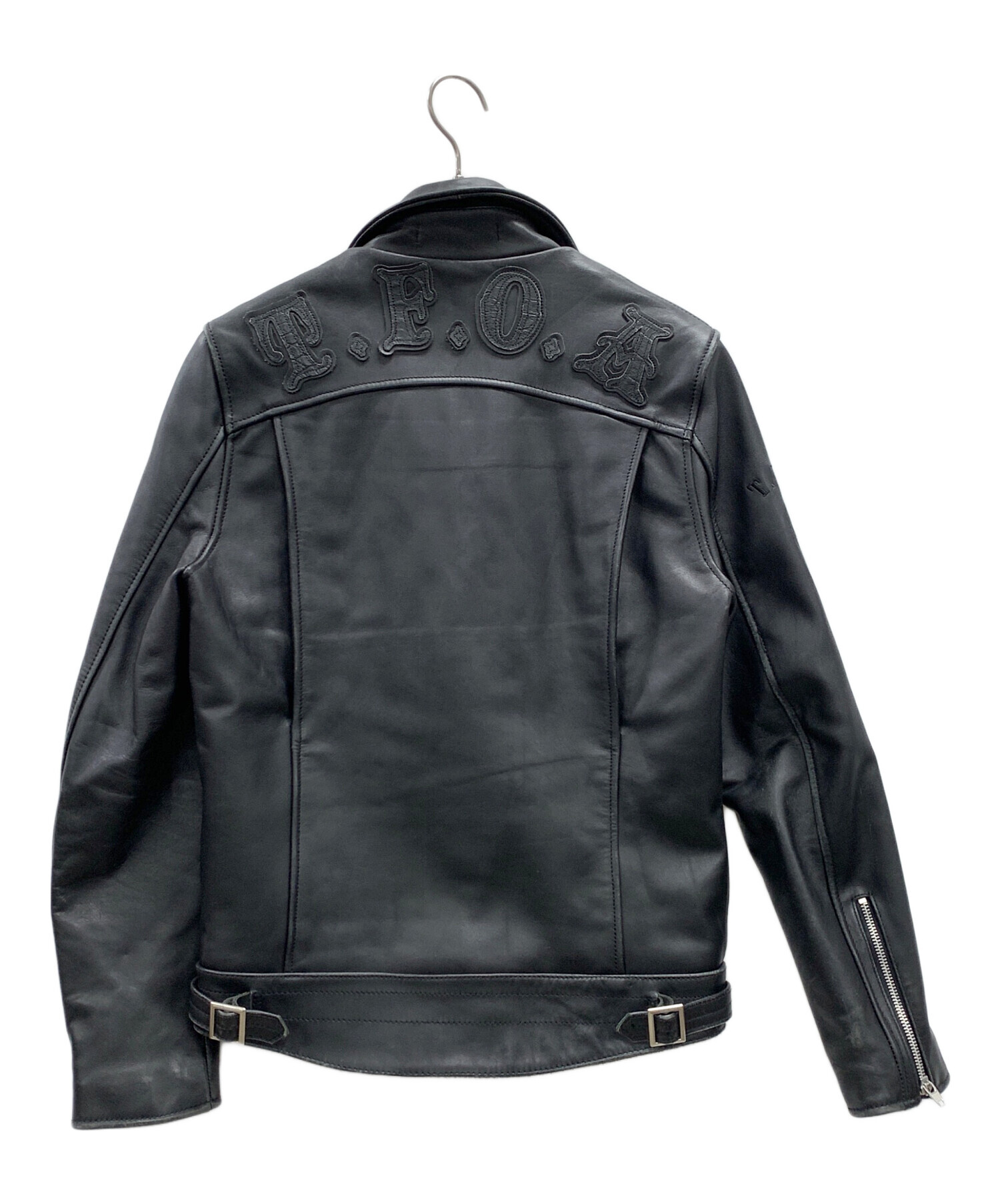 JACKROSE ダブルライダースジャケット サイズ5 ブラック 中古・古着通販】JACKROSE (ジャックローズ) ダブルライダース
