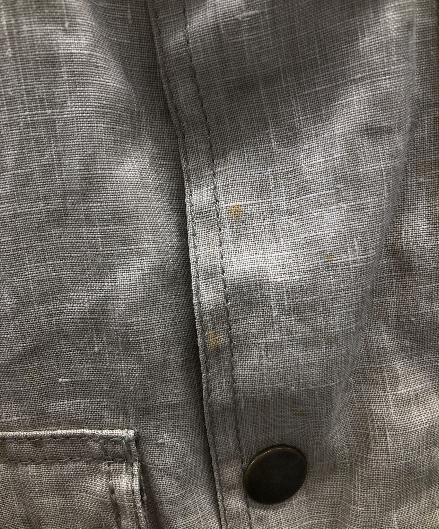 中古・古着通販】BELSTAFF (ベルスタッフ) リネンジャケット カーキ
