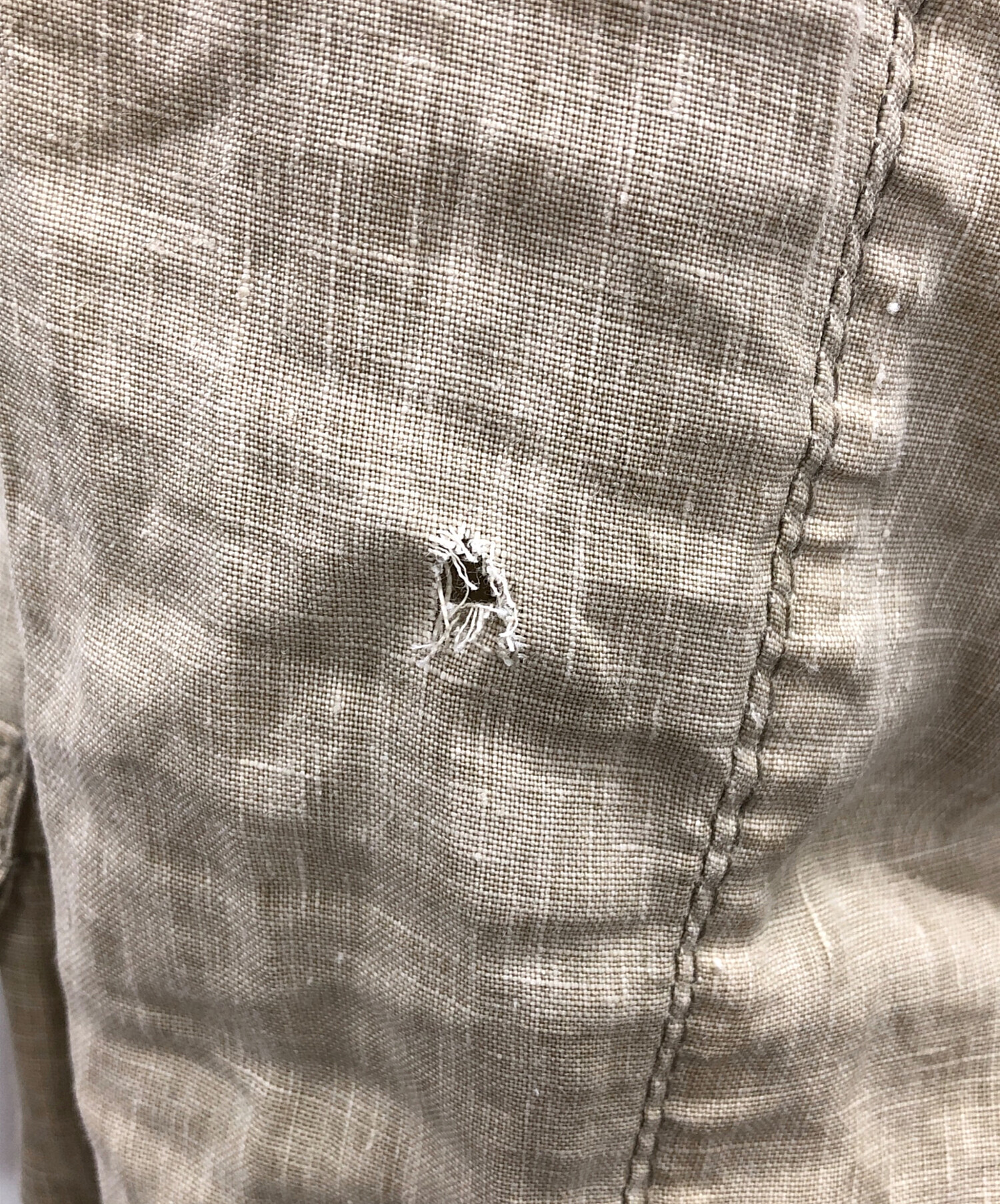 中古・古着通販】BELSTAFF (ベルスタッフ) リネンジャケット カーキ