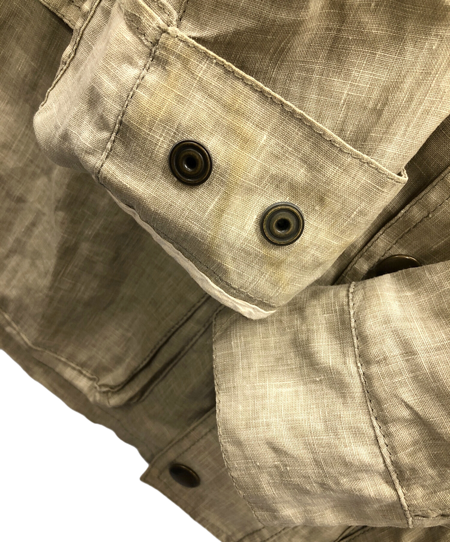 中古・古着通販】BELSTAFF (ベルスタッフ) リネンジャケット カーキ