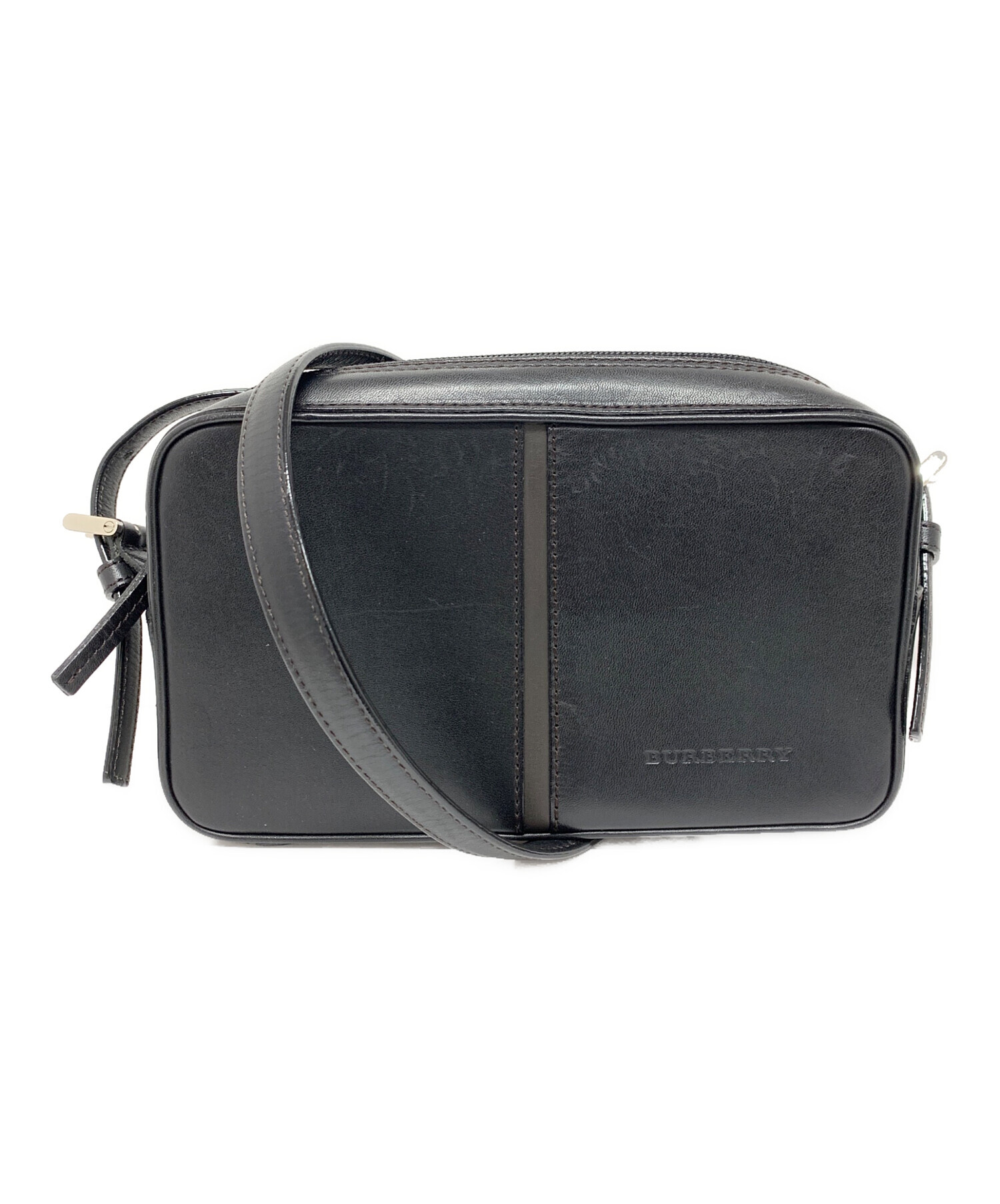 中古・古着通販】BURBERRY (バーバリー) レザーショルダーバッグ 