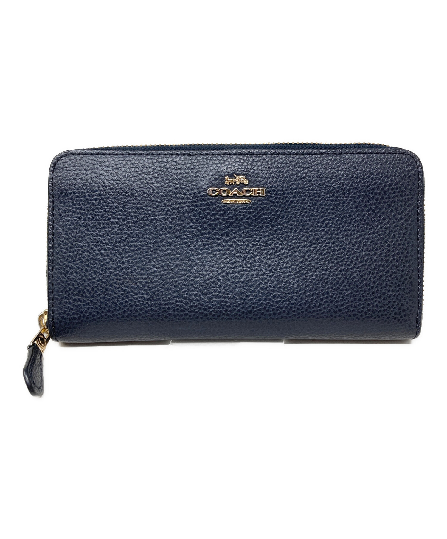 中古・古着通販】COACH (コーチ) 長財布 ネイビー サイズ:実寸サイズに 