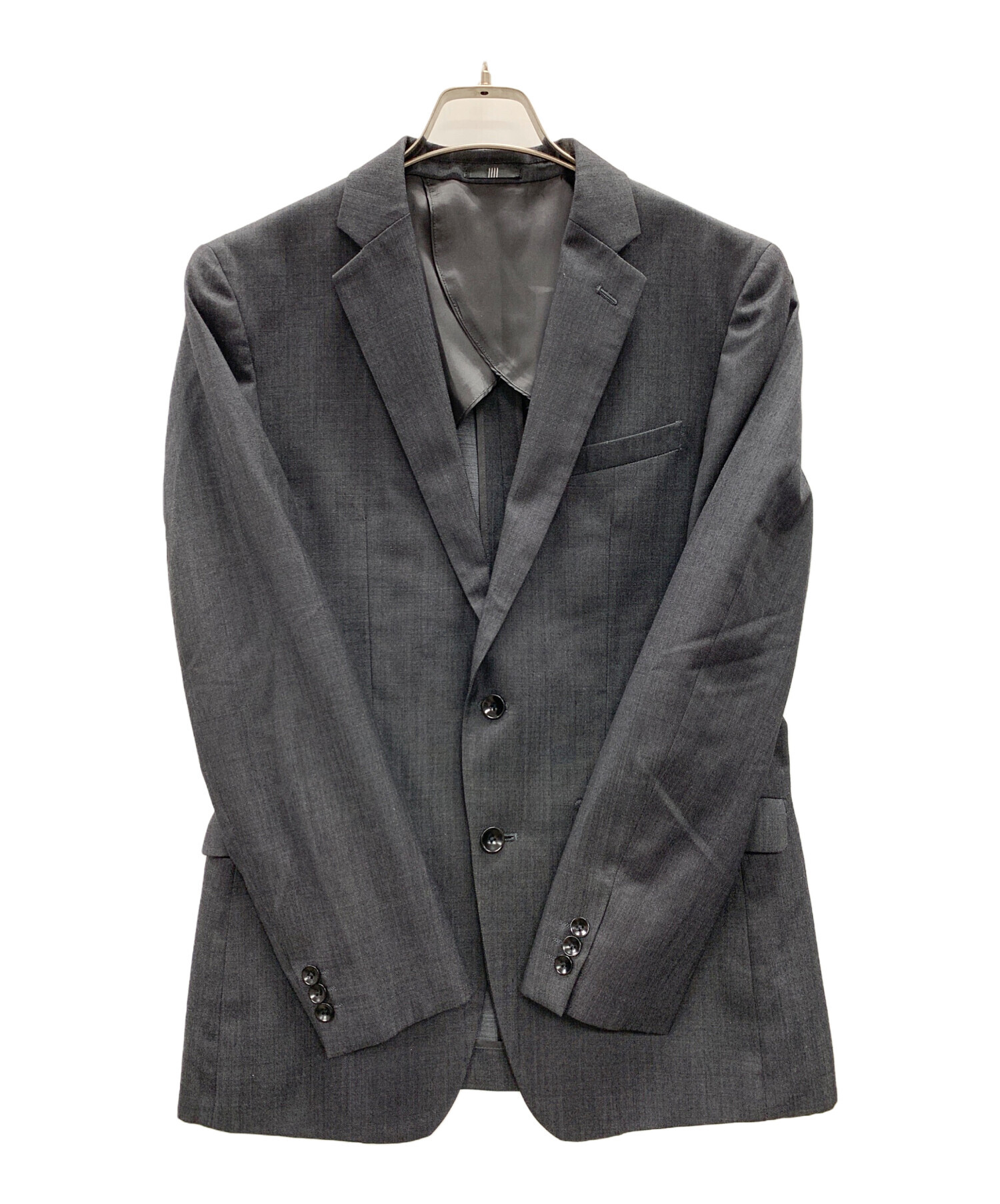 kosmetique label　ダークグレー　テーラードスーツ Jack Victor Esprit Charcoal Grey Bird's Eye Super 120s Wool Suit