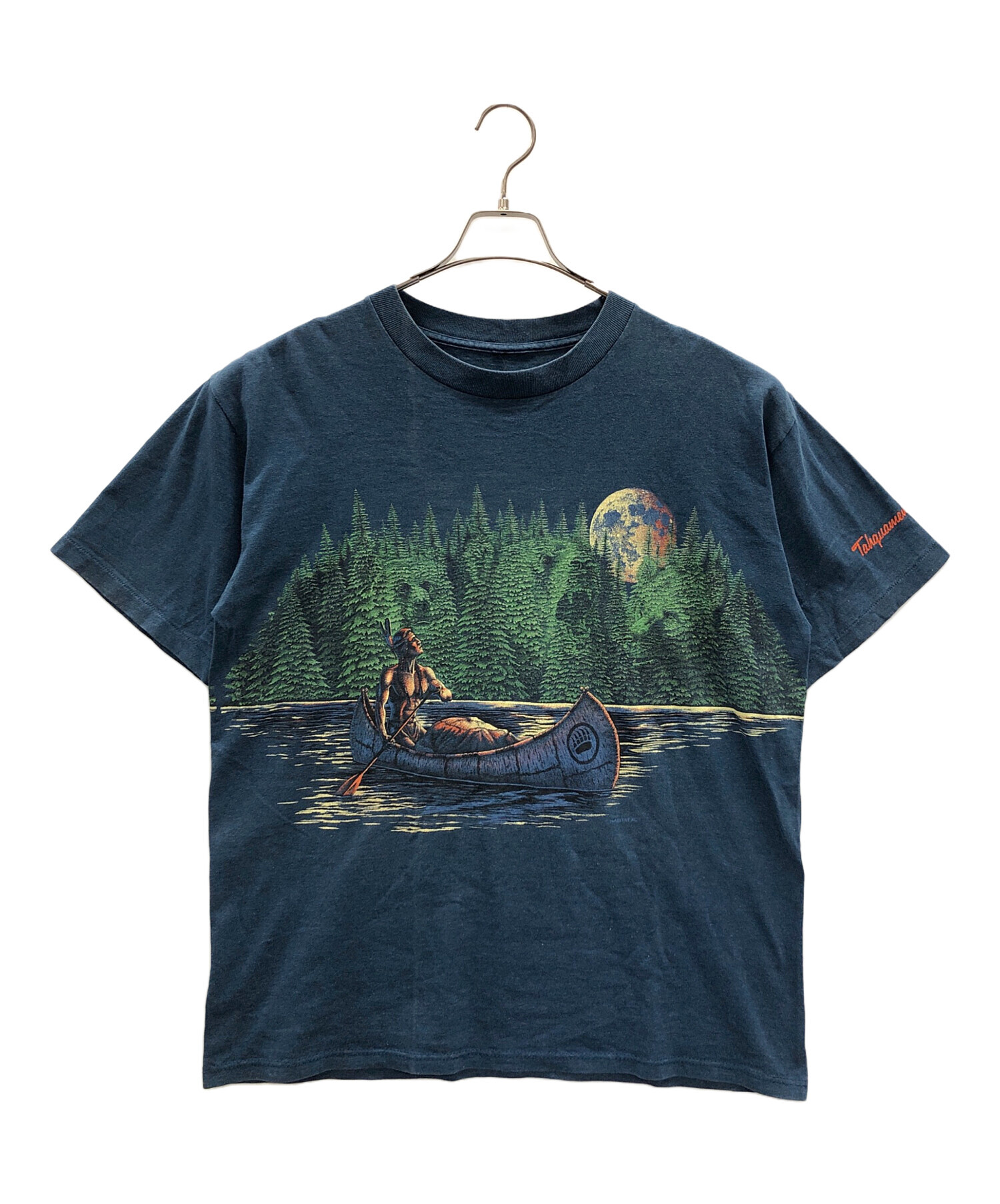 中古・古着通販】habitat (ハビタット) Tシャツ インディアン ネイビー 