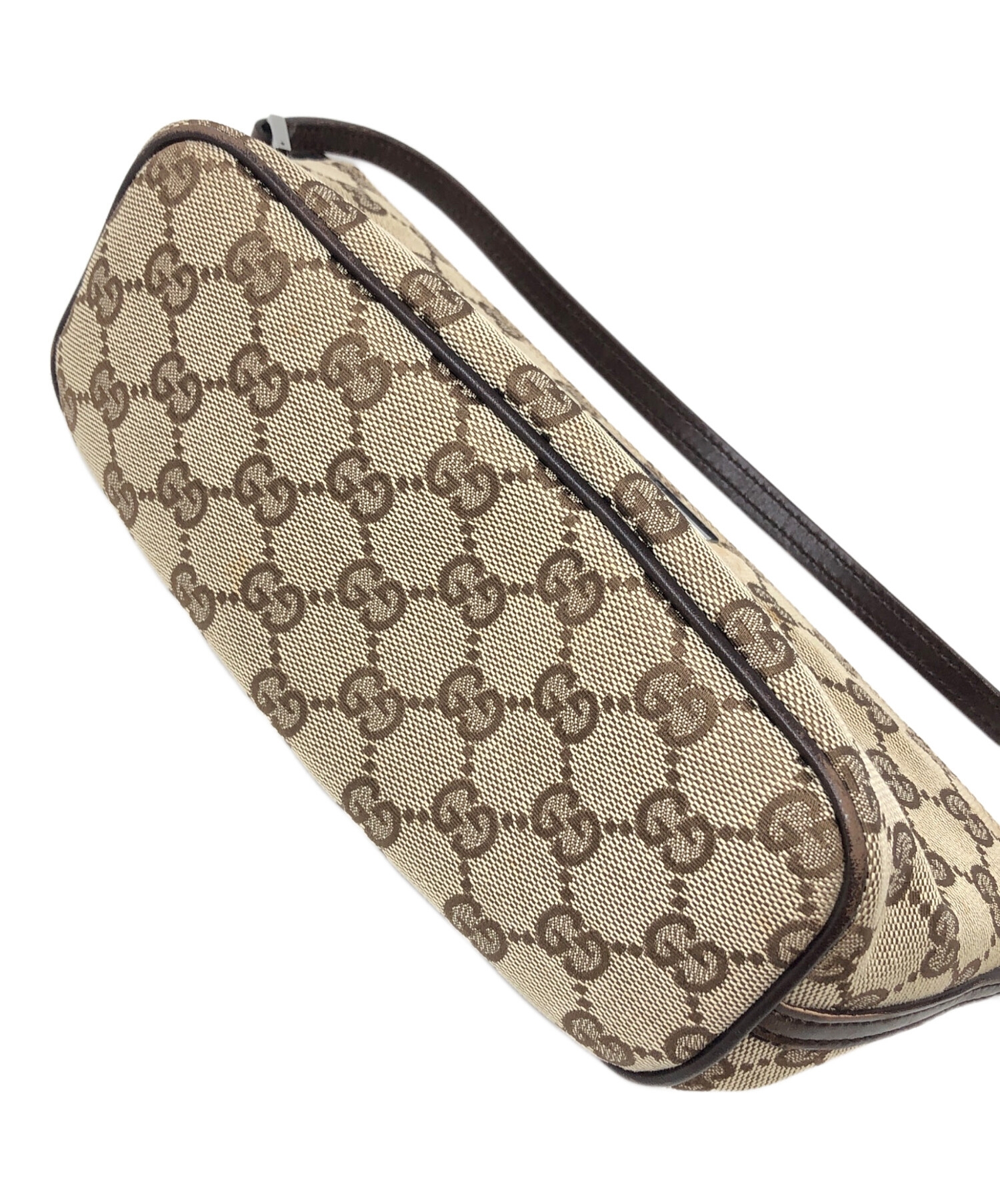 中古・古着通販】GUCCI (グッチ) アクセサリーポーチ GG ブラウン