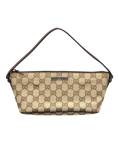 中古・古着通販】GUCCI (グッチ) アクセサリーポーチ GG ブラウン