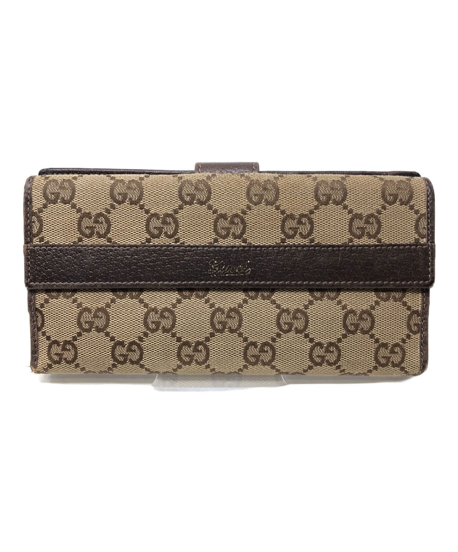 中古・古着通販】GUCCI (グッチ) 長財布 GG ブラウン サイズ:実寸 