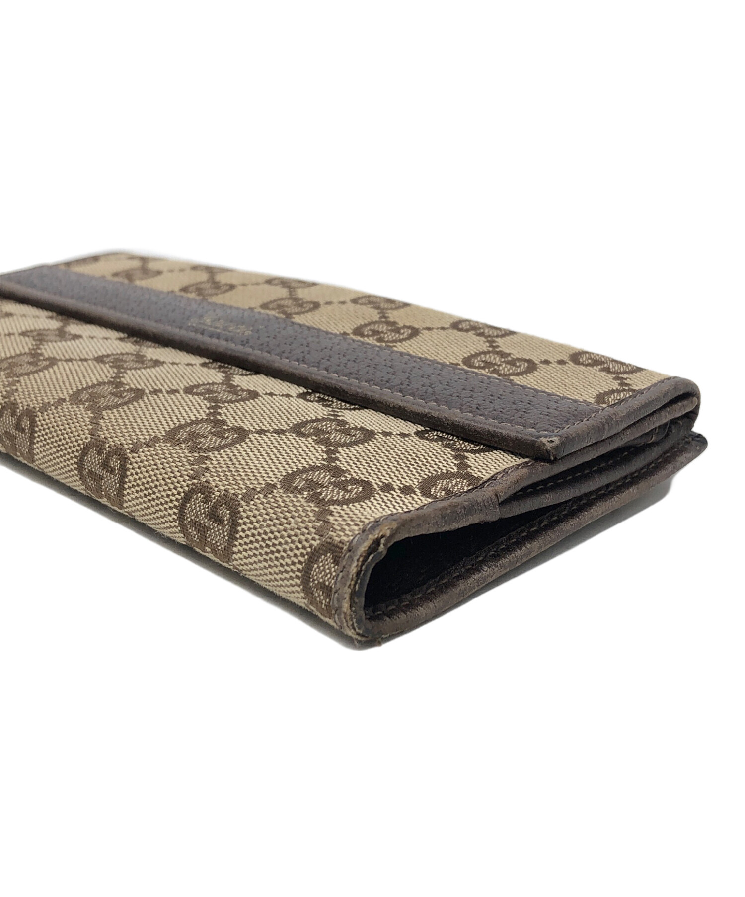 中古・古着通販】GUCCI (グッチ) 長財布 GG ブラウン サイズ:実寸 