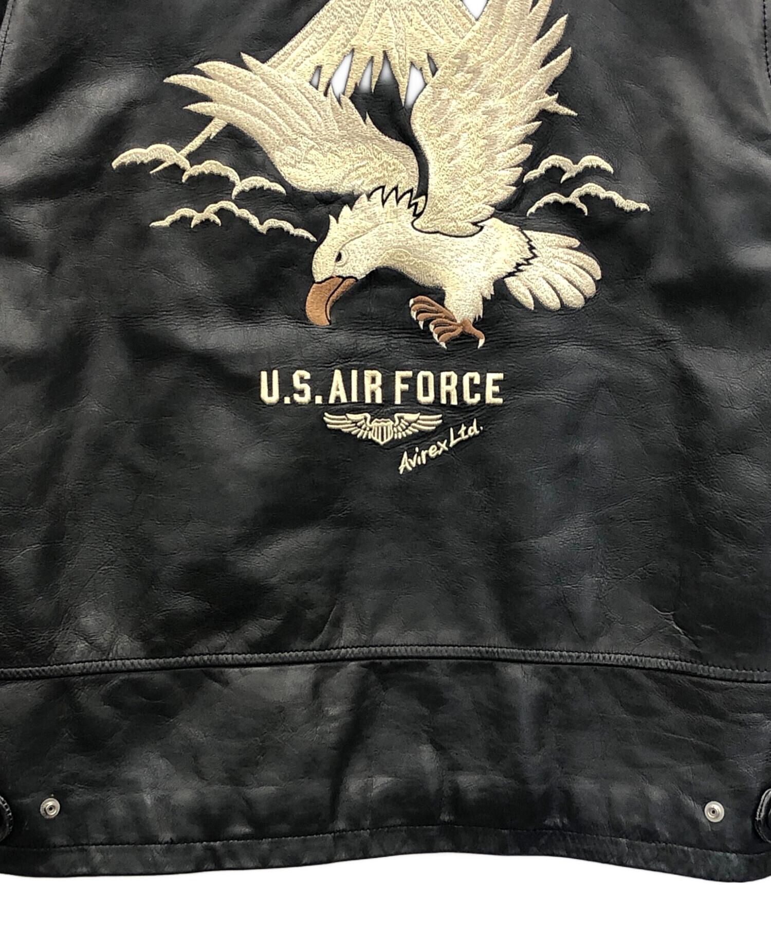 中古・古着通販】AVIREX (アヴィレックス) レザージャケット ブラック