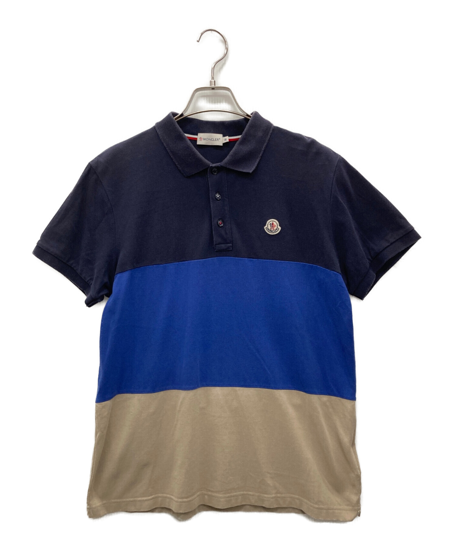 MONCLER ネイビー ポロシャツ 正規品 Lサイズ 中古・古着通販】MONCLER (モンクレール) ポロシャツ ネイビー サイズ