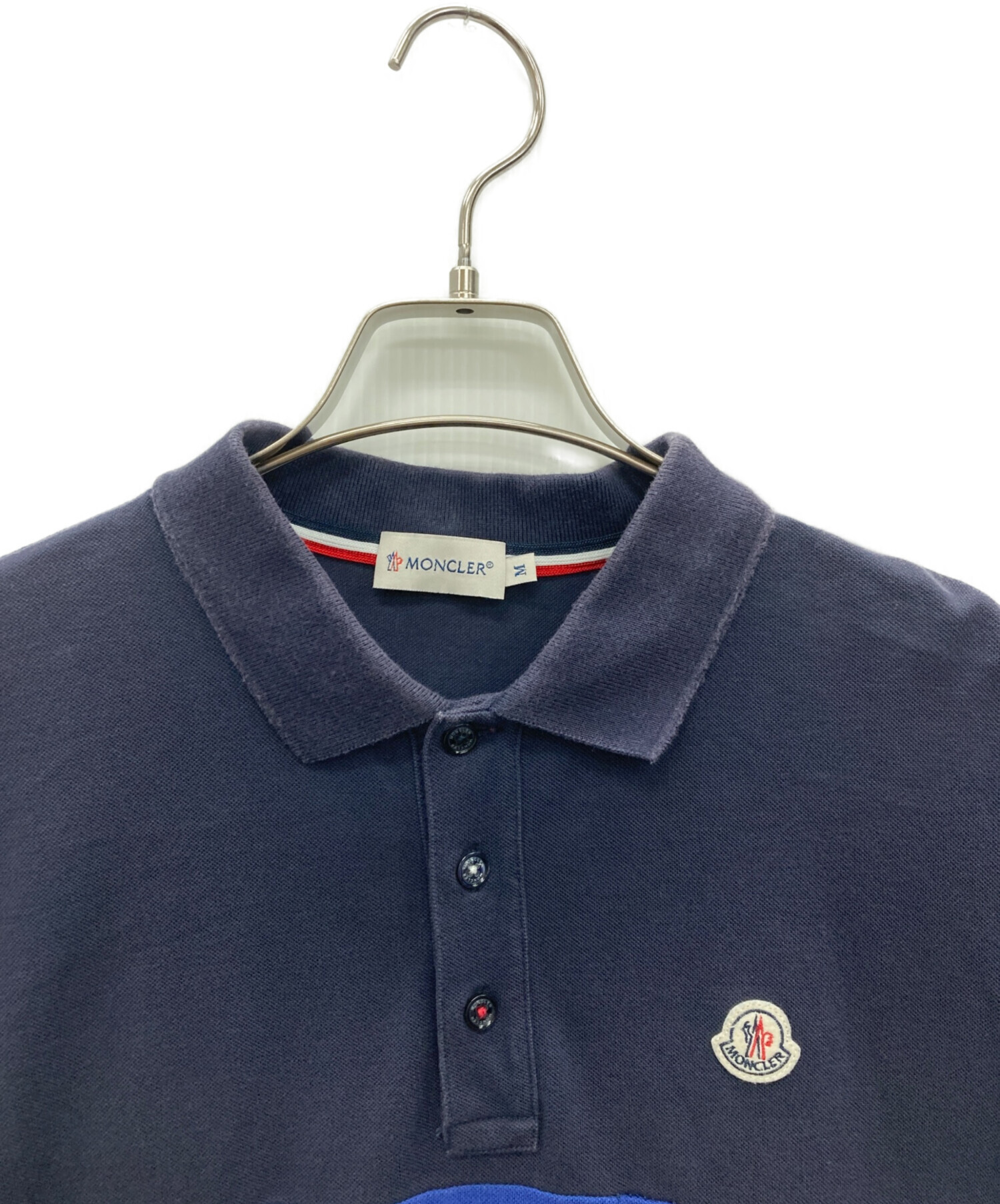 モンクレール　ネイビー　ポロシャツ 中古・古着通販】MONCLER (モンクレール) ポロシャツ ネイビー サイズ