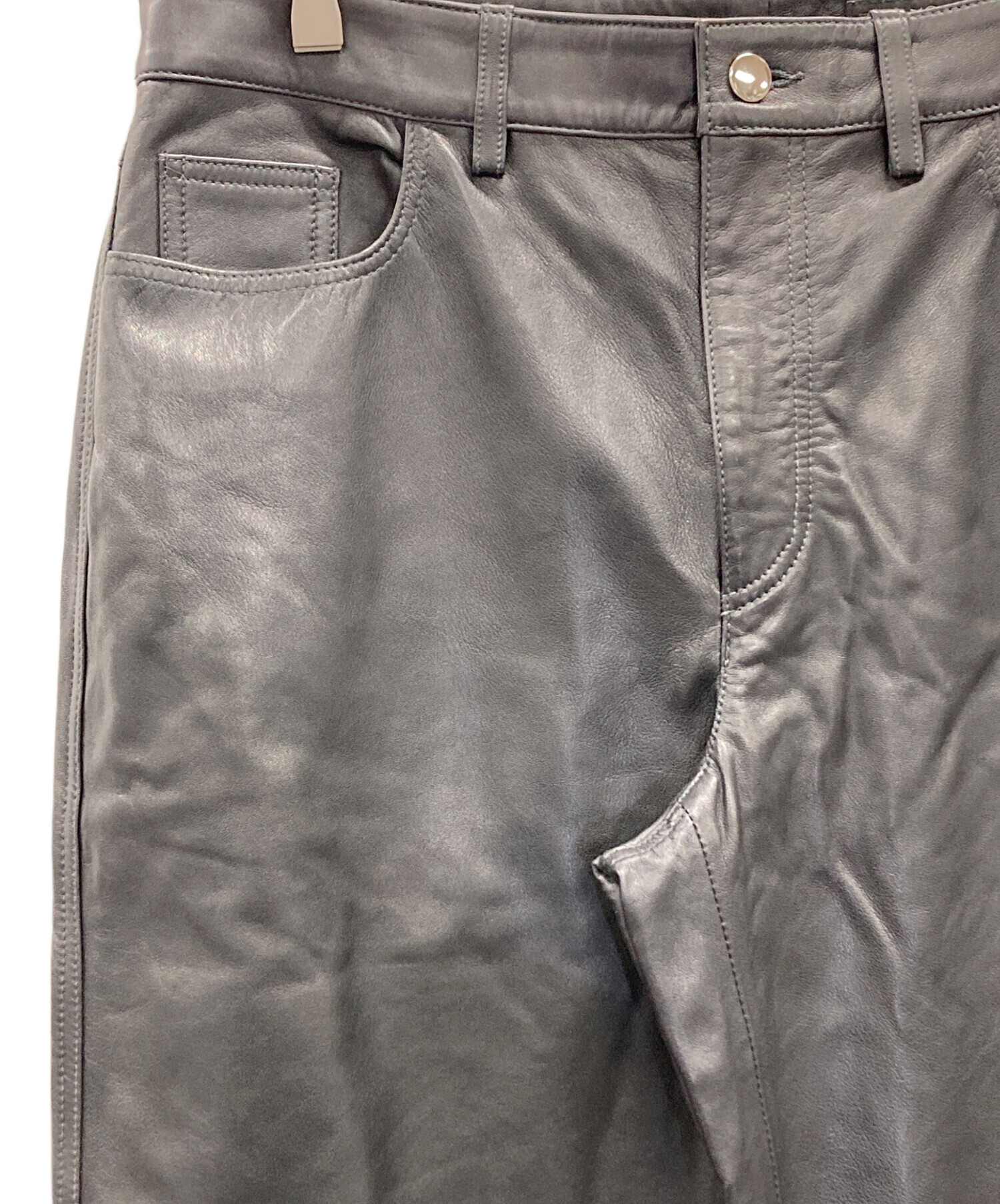 中古・古着通販】ZARA (ザラ) レザーパンツ ブラック サイズ:USA L