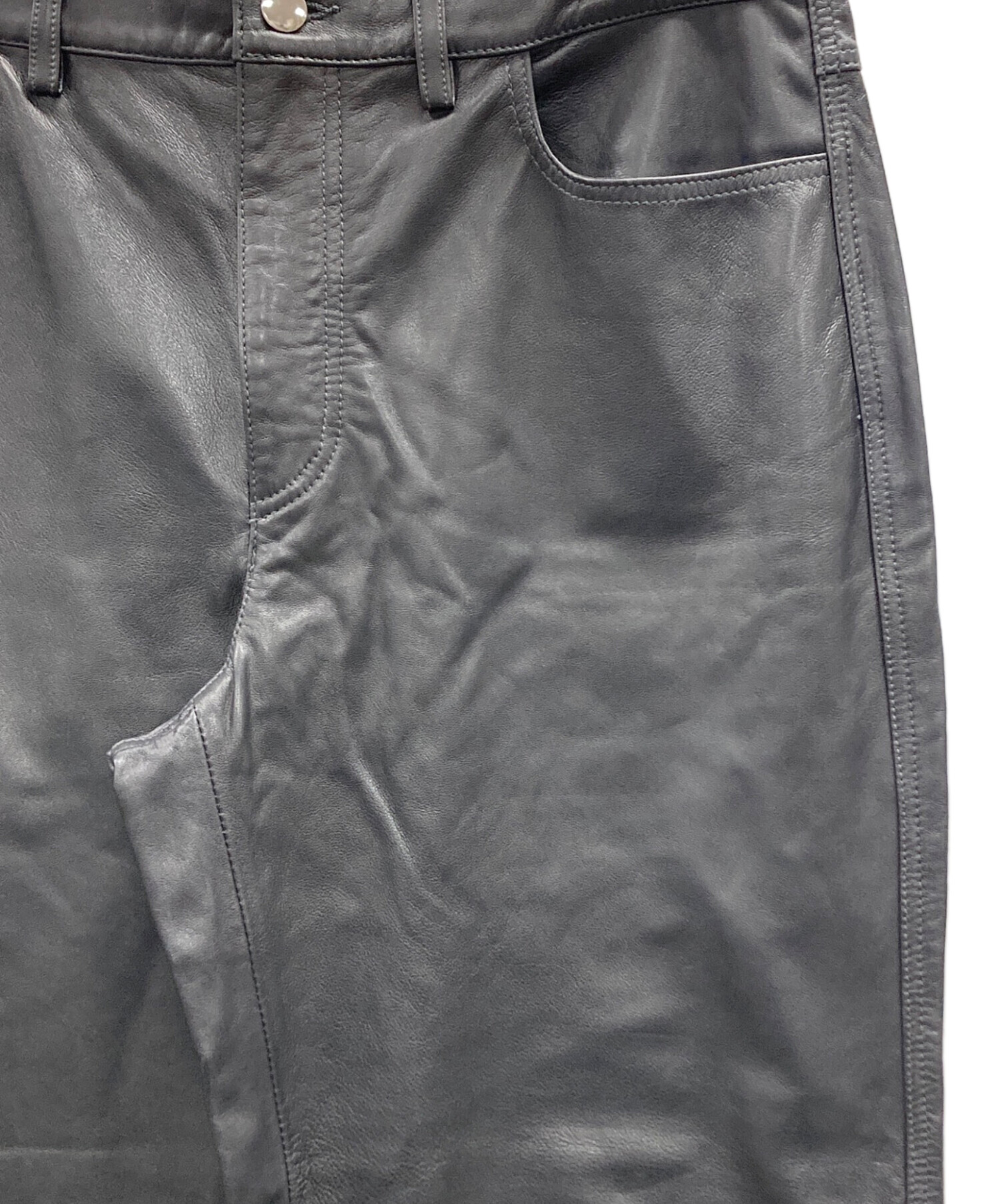 中古・古着通販】ZARA (ザラ) レザーパンツ ブラック サイズ:USA L