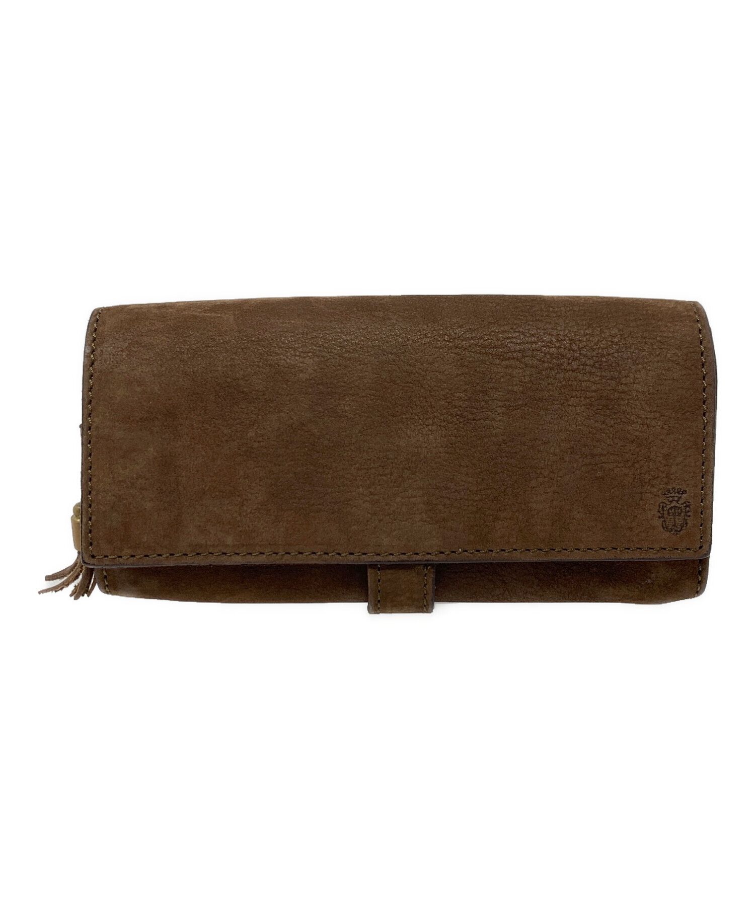 FELISI ラウンドジップ 長財布 クロコ型押し イタリア製 125 ブラウン