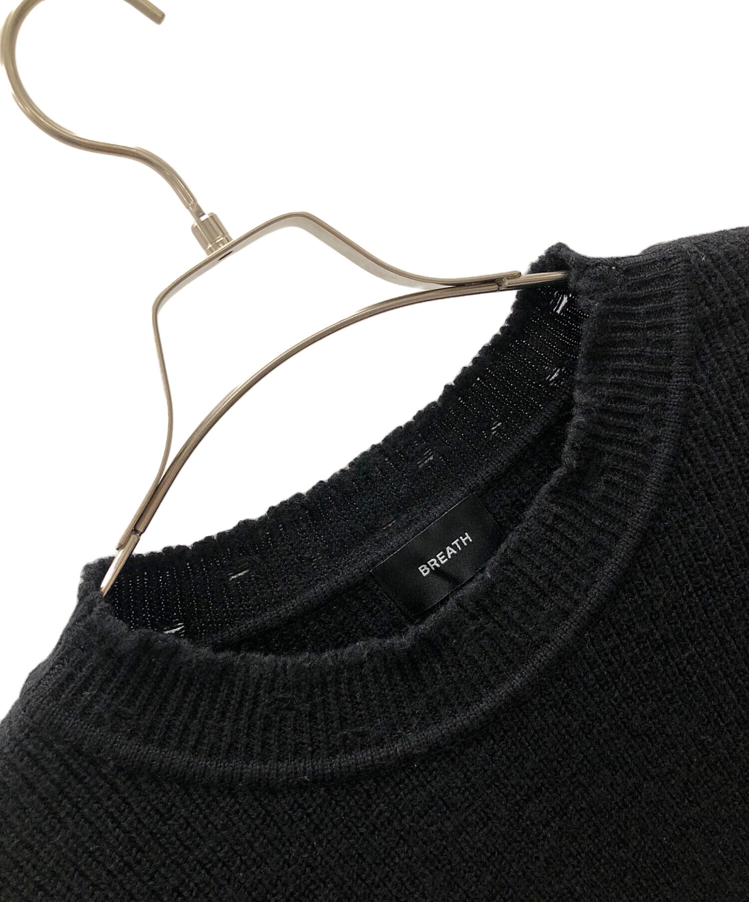 中古・古着通販】BREATH (ブレス) ダメージニット ブラック サイズ 