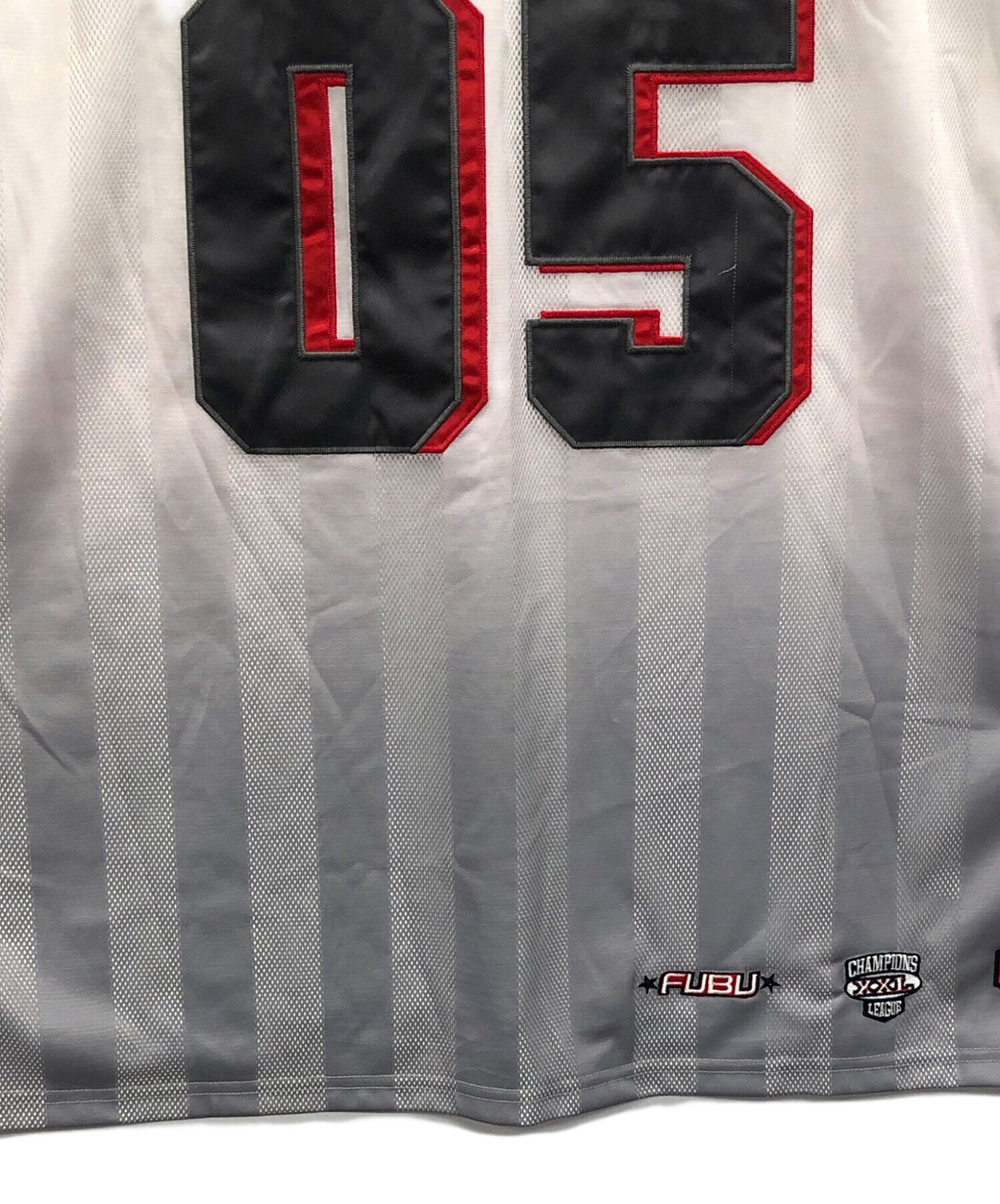 中古・古着通販】FUBU (フブ) ゲームシャツ ホワイト サイズ:2XL