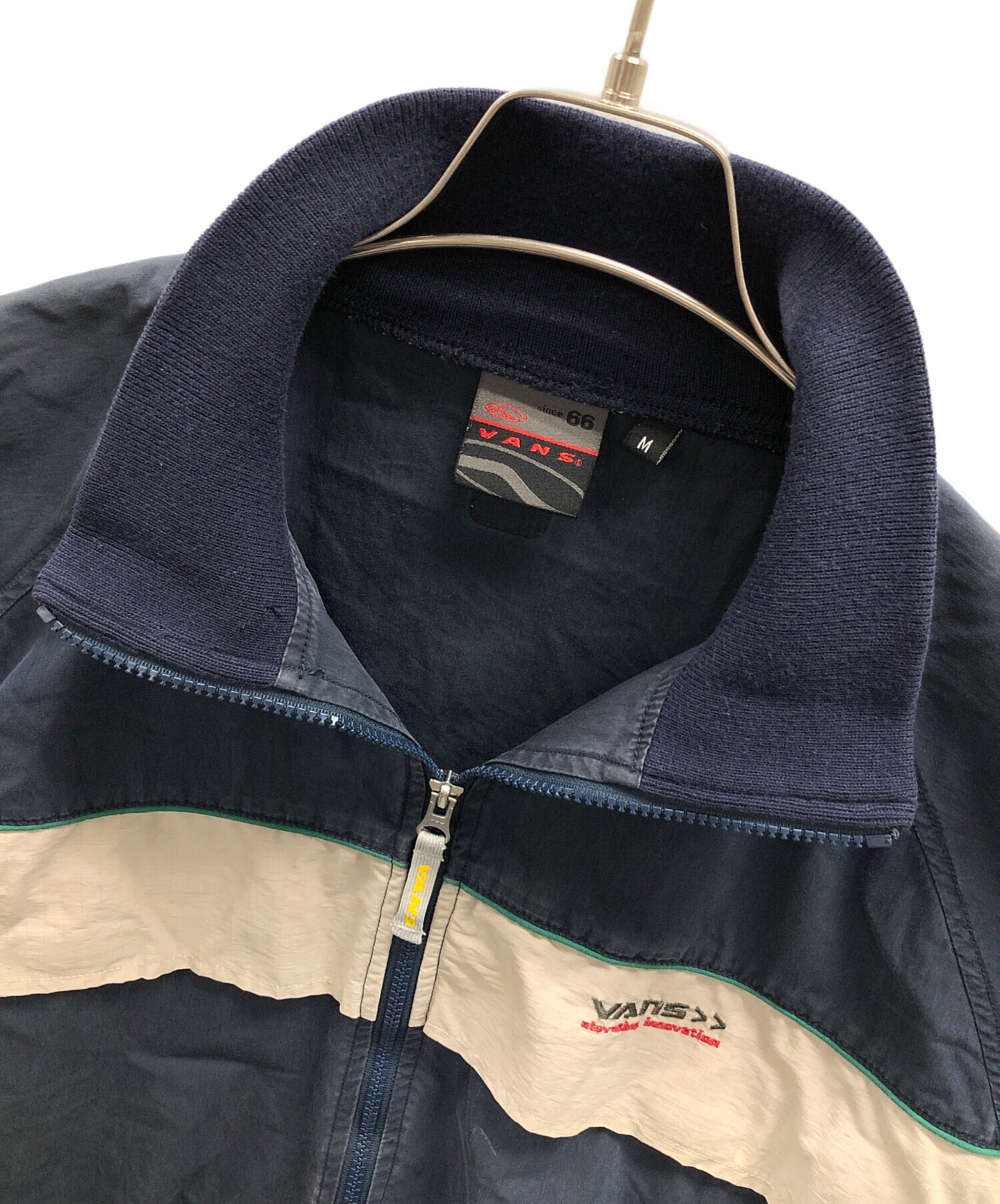 90年代Vans ナイロンジャケット S ネイビー 中古・古着通販】VANS (バンズ) ナイロンジャケット ネイビー×グレー