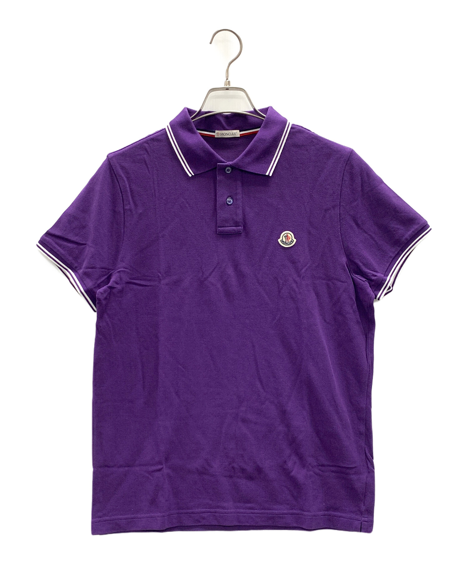 MONCLER ポロシャツ パープル スリムフィット XXL 中古・古着通販】MONCLER (モンクレール) ポロシャツ MAGLIA POLO