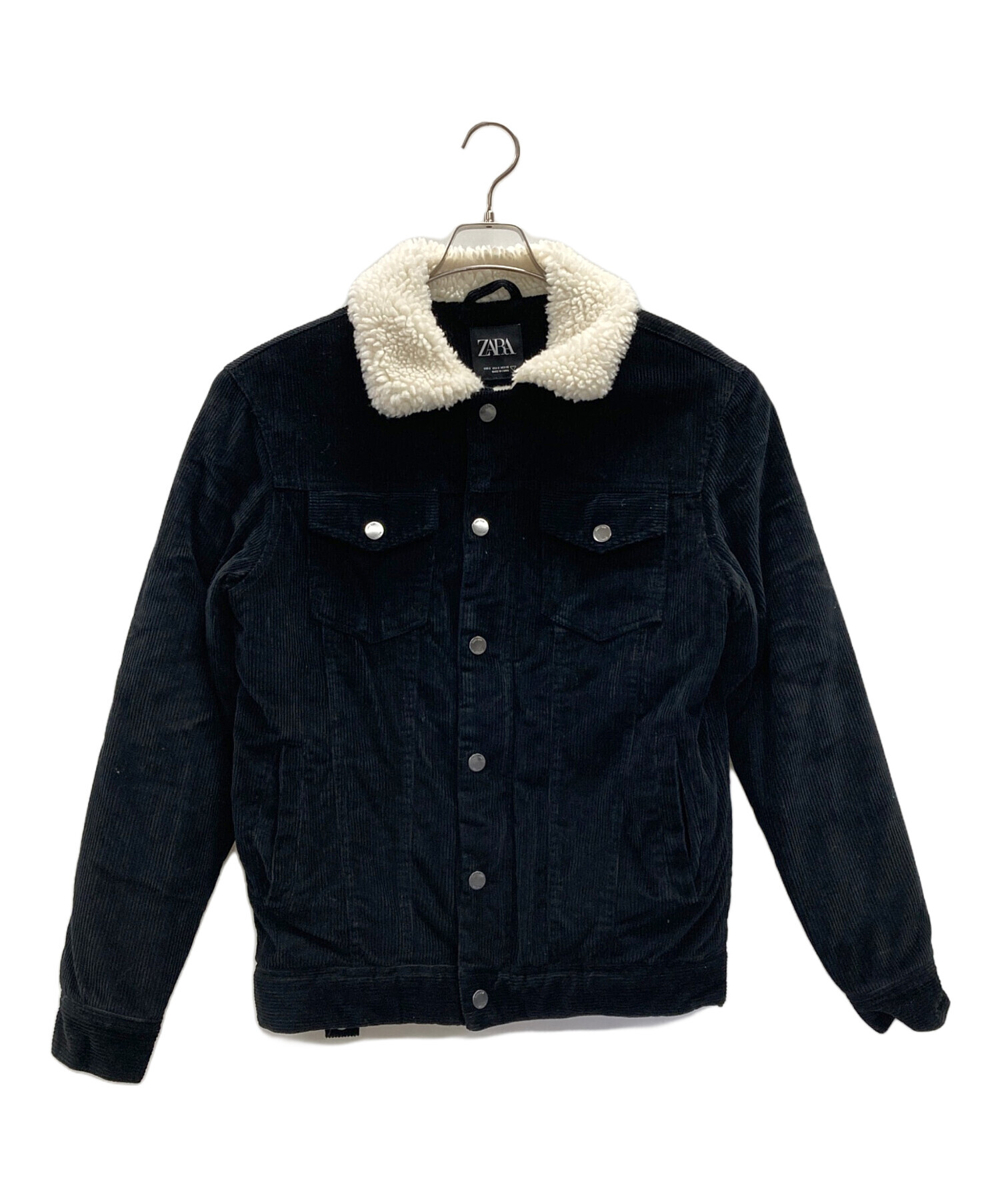 中古・古着通販】ZARA (ザラ) コーデュロイジャケット ブラック サイズ