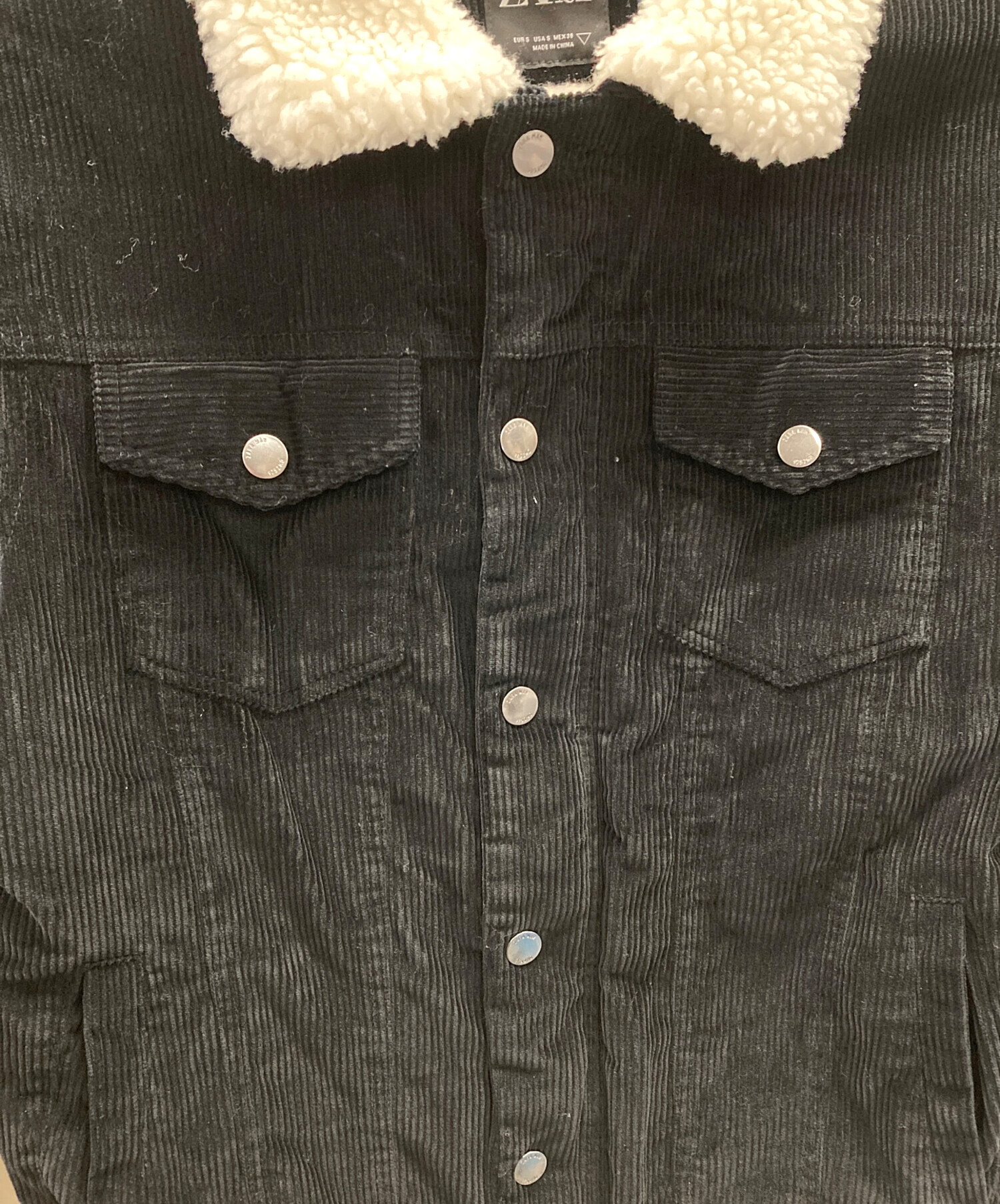 中古・古着通販】ZARA (ザラ) コーデュロイジャケット ブラック サイズ 