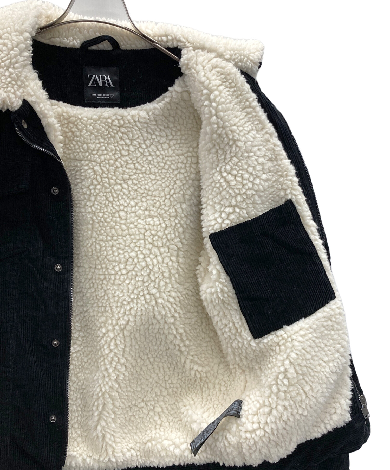 中古・古着通販】ZARA (ザラ) コーデュロイジャケット ブラック サイズ