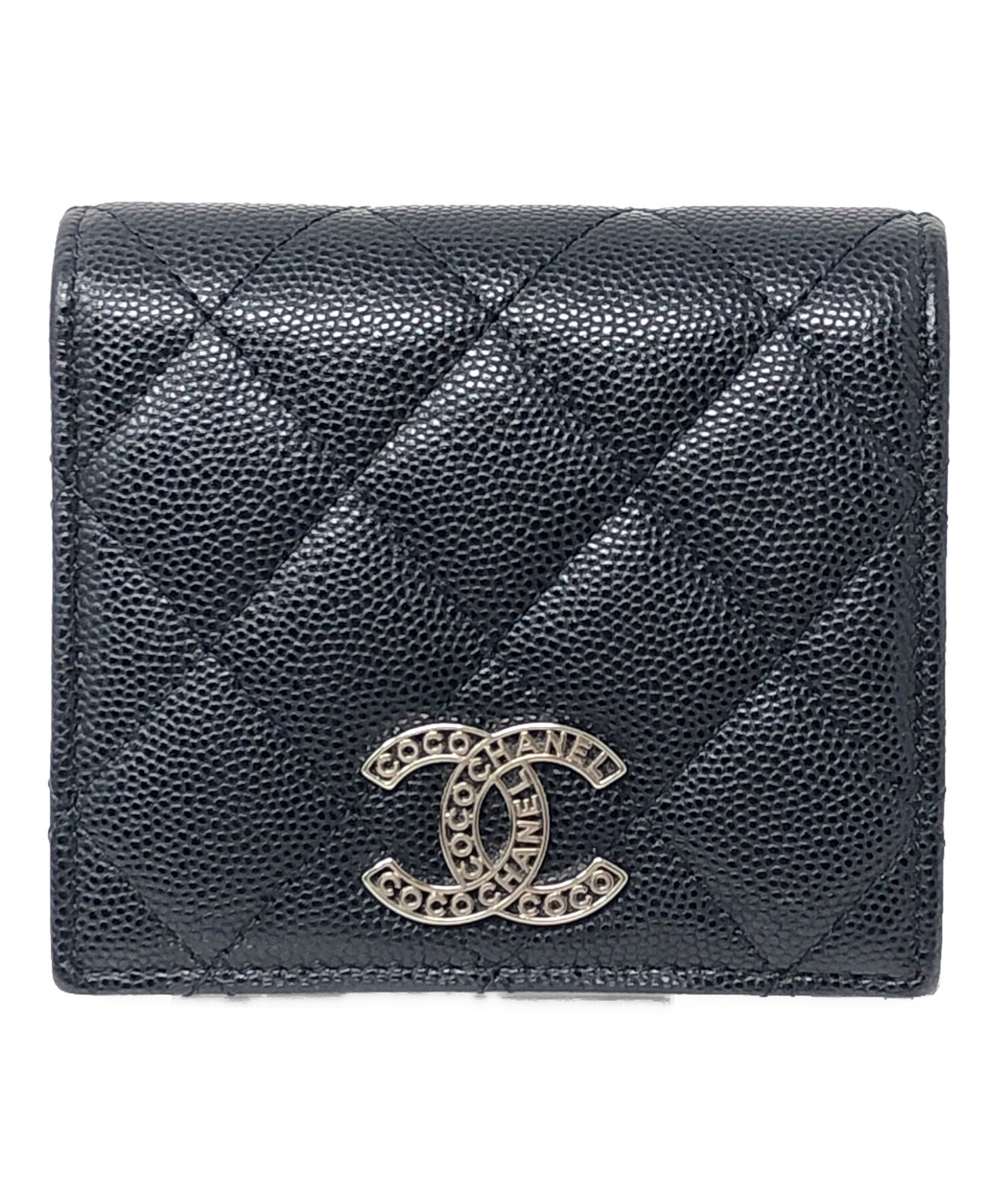 中古・古着通販】CHANEL (シャネル) 2つ折り財布 マトラッセ キャビア 
