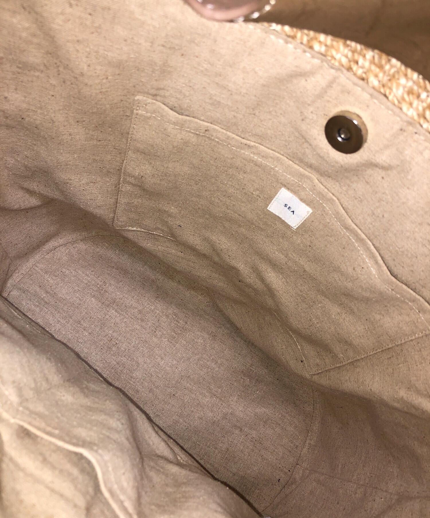 中古・古着通販】SEA (シー) ショルダーラウンドカゴバッグ ナチュラル