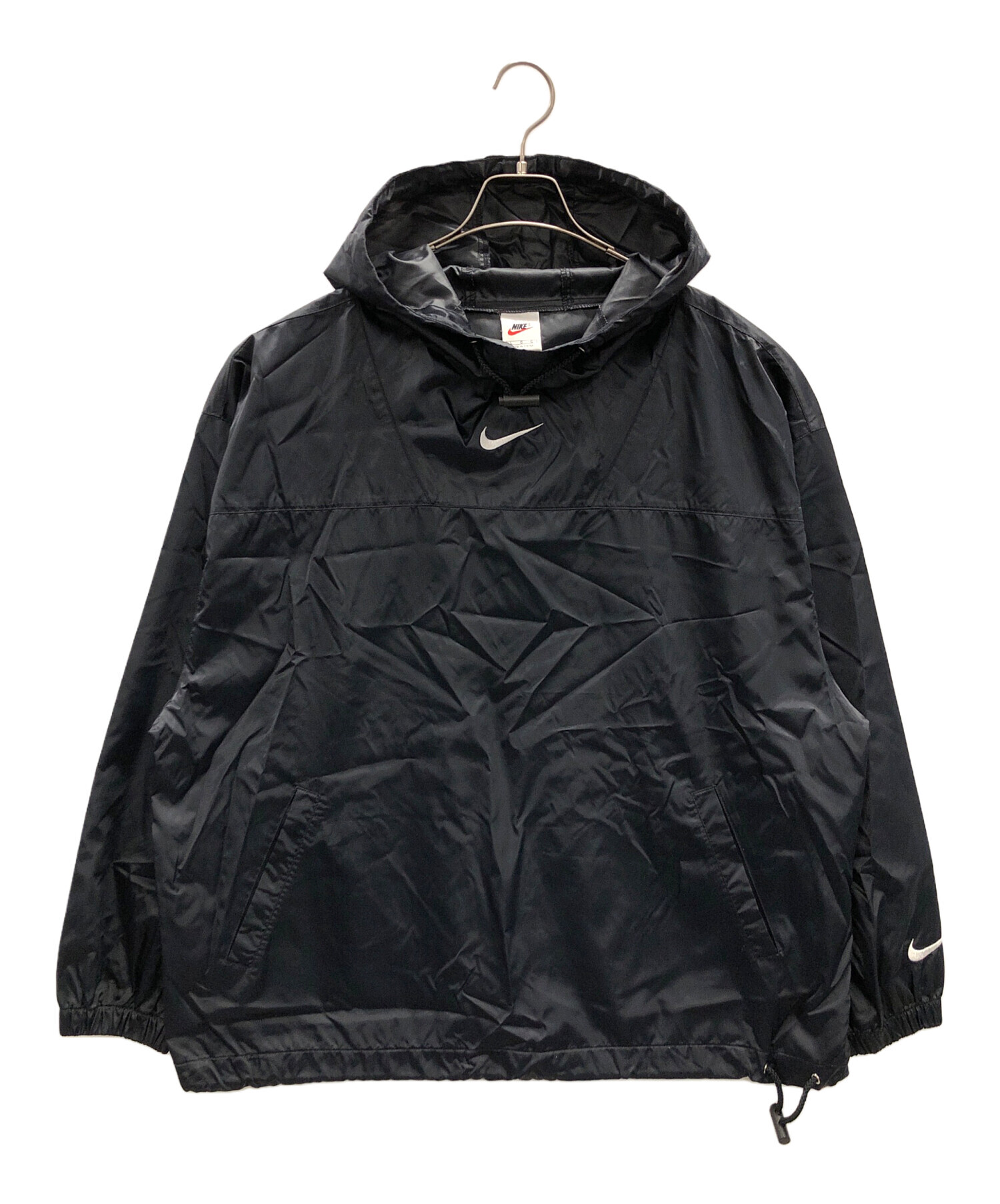 中古・古着通販】NIKE (ナイキ) ナイロンプルオーバー ブラック サイズ 
