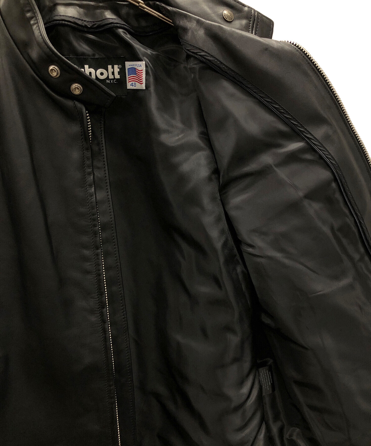 中古・古着通販】Schott (ショット) ライナー付きシングルライダース