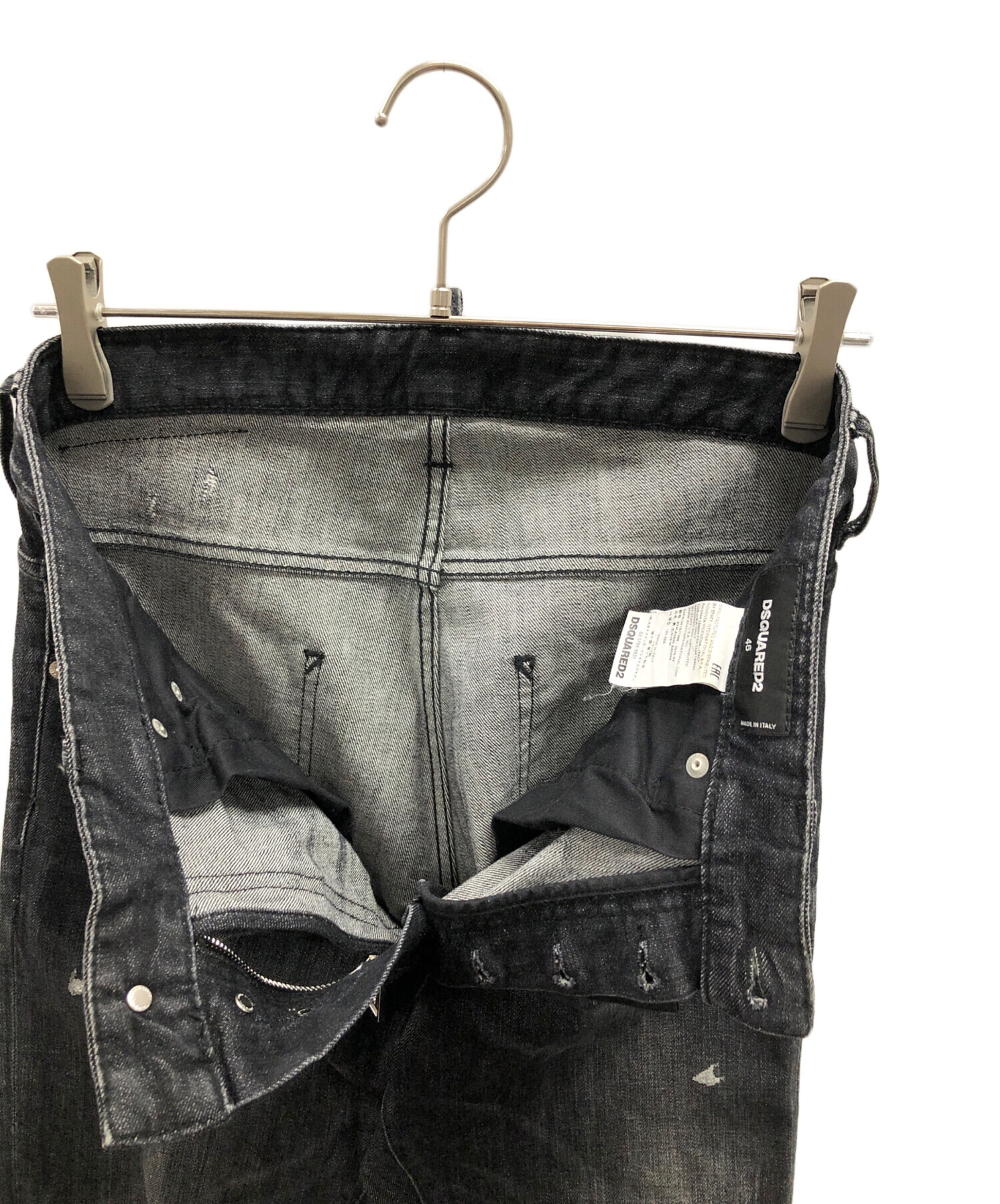 中古・古着通販】DSQUARED2 (ディースクエアード) ブラックデニム